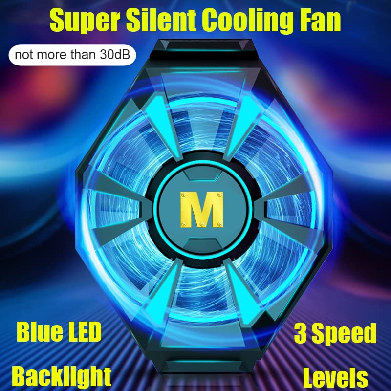 17 in 1 Universal Mobile Phone Cooler Radiator with LED Light Cell Phone Cooling fan, 2pcs L2R2 Mobile Game Controllers Triggers for PUBG/Fortnite/Call of Duty and 12pcs Finger Gloves Sleeves - Image 4