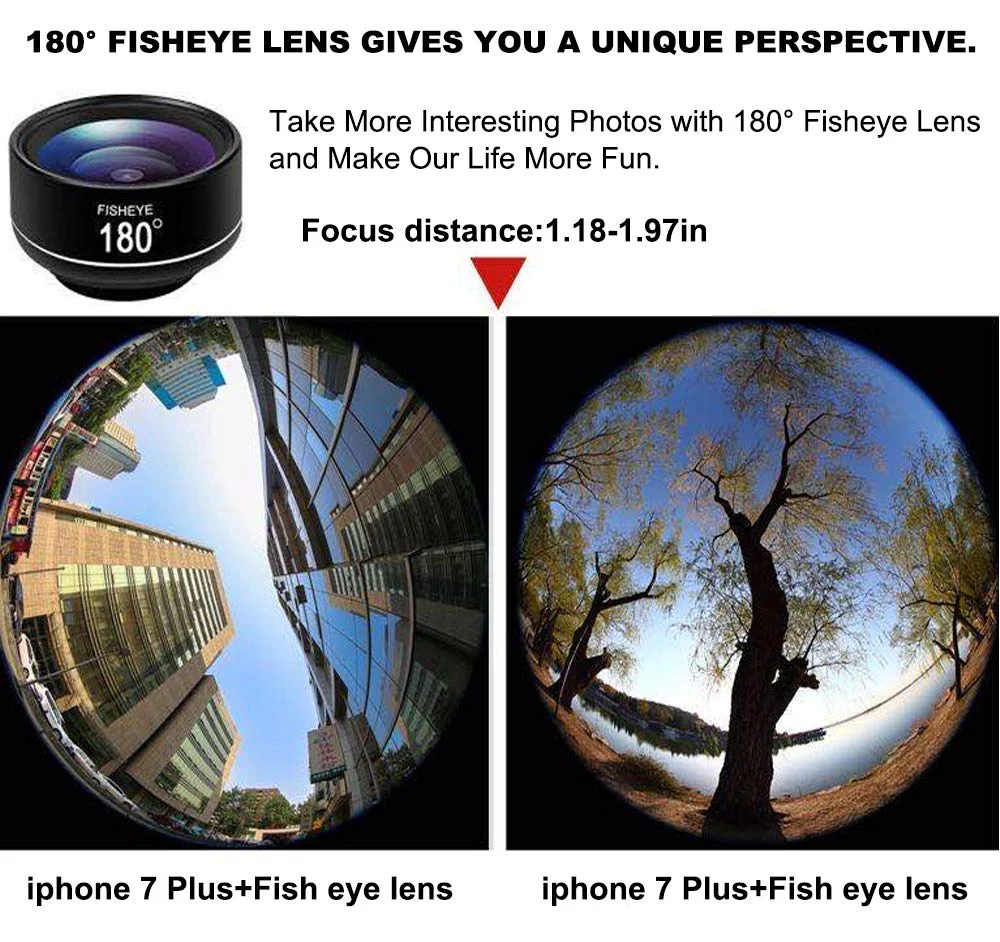180° fisheye Lens,for iPhone,Samsung,Pixel,BlackBerry etc,with Clip,Cell Phone Lens,anamorphic Lens,Funny Pictures - Image 3
