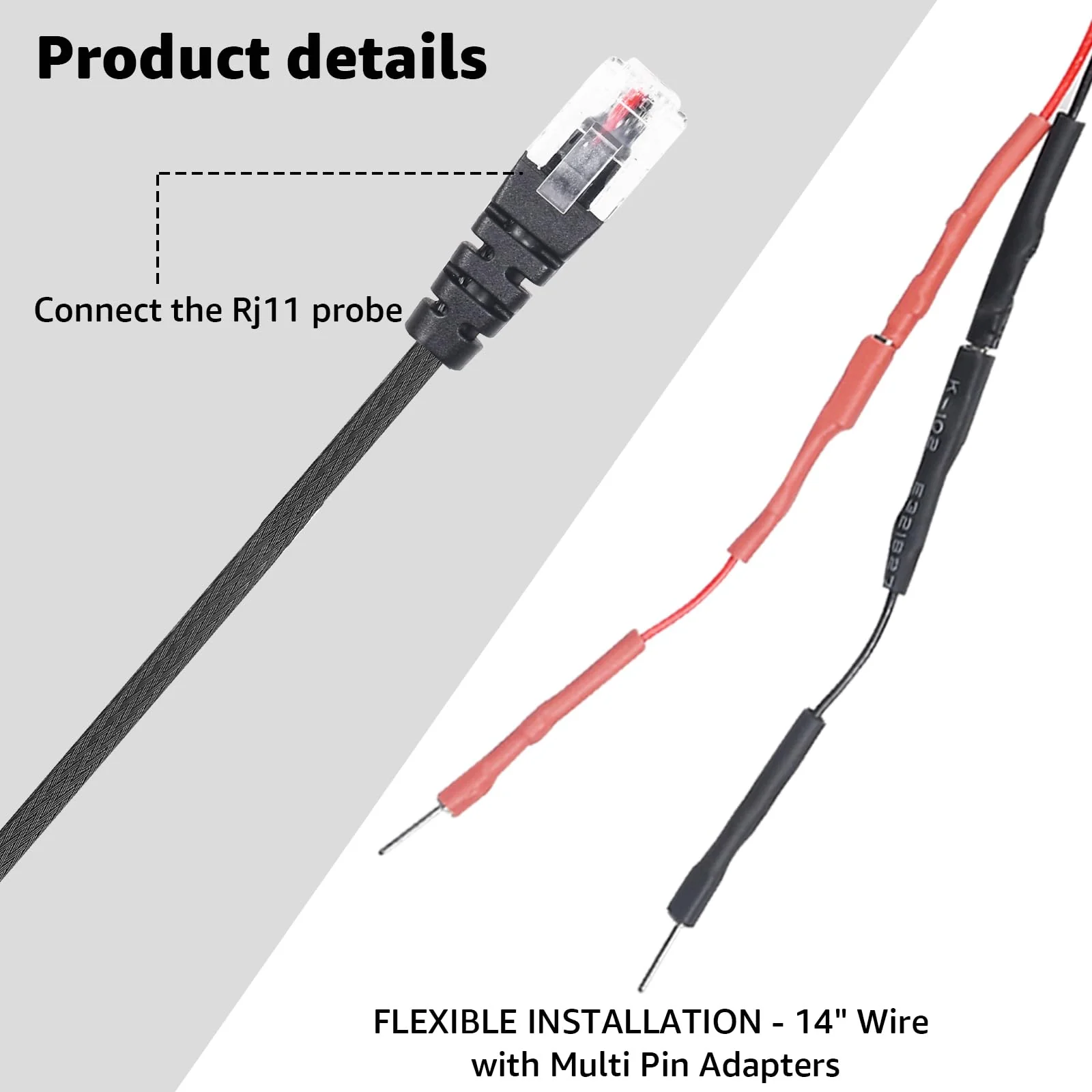 1PC RJ11 Replacement Mirror Wire Power Cord for Uniden Radar Detectors,Fits R4 R3 R1 R7 R8 Model(3005201U) 1 - Image 3