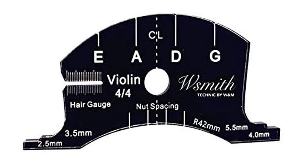 1pcs 4/4 Violin Bridges Repair Reference Tool Fingerboard Scraper Making Template Tool Black