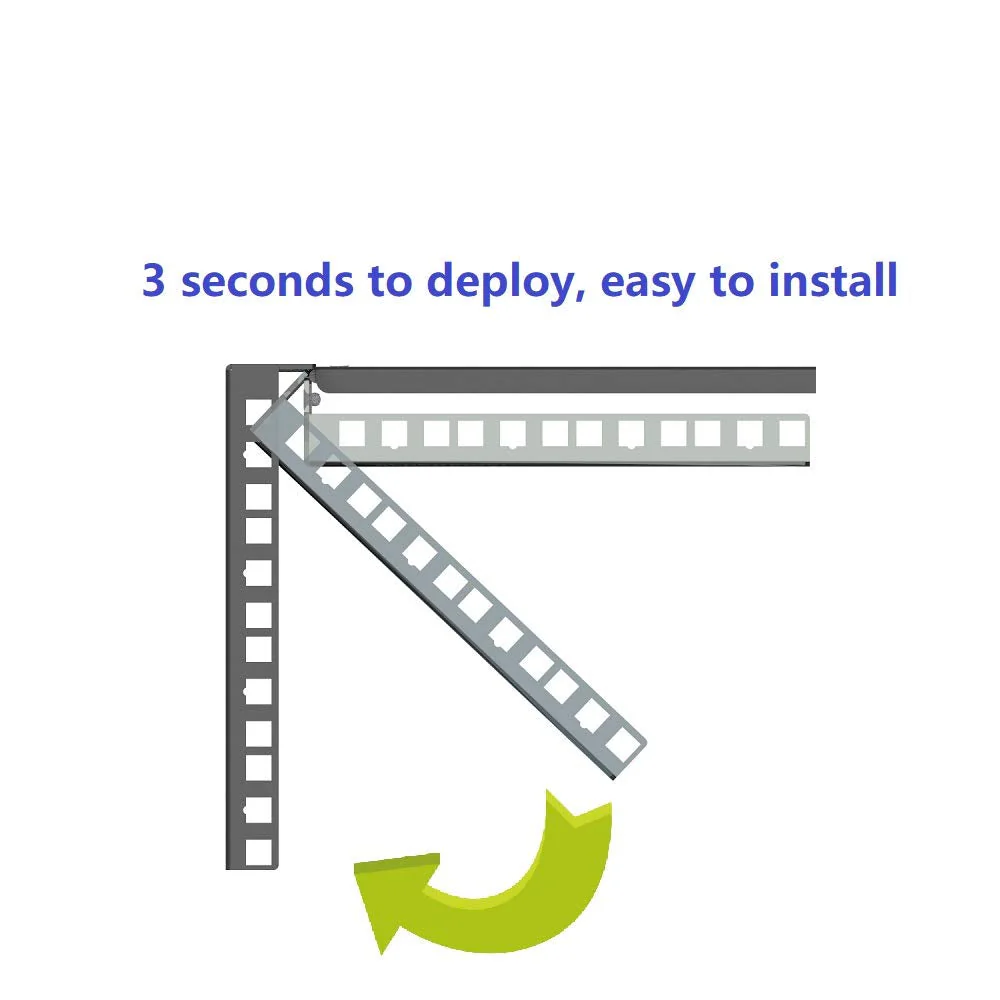 1U Folding 19 Inches Cold Rolled Steel Wall Mountable Simple Vertical Rack and Networking Euipment Rack Including Hardware for Assembly(1U100 1U - Image 7