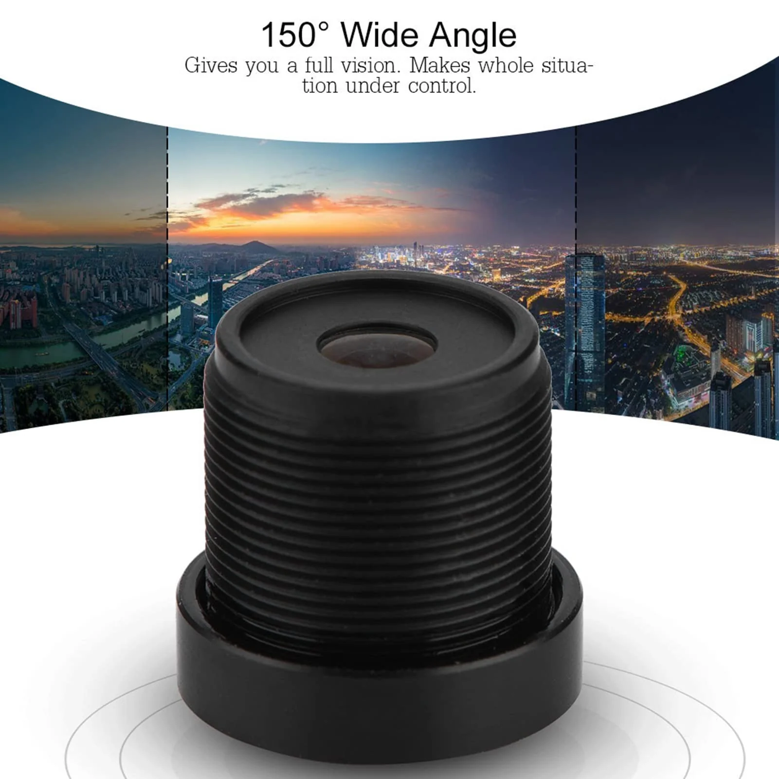 2.1mm 150° Wide Angle Camera Lens, M12*0.5 IP Camera Lens HD CCTV Lens for CCD Chips - Image 2