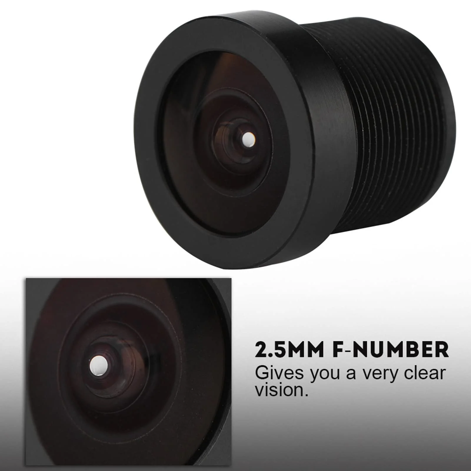 2.1mm 150° Wide Angle Camera Lens, M12*0.5 IP Camera Lens HD CCTV Lens for CCD Chips - Image 5