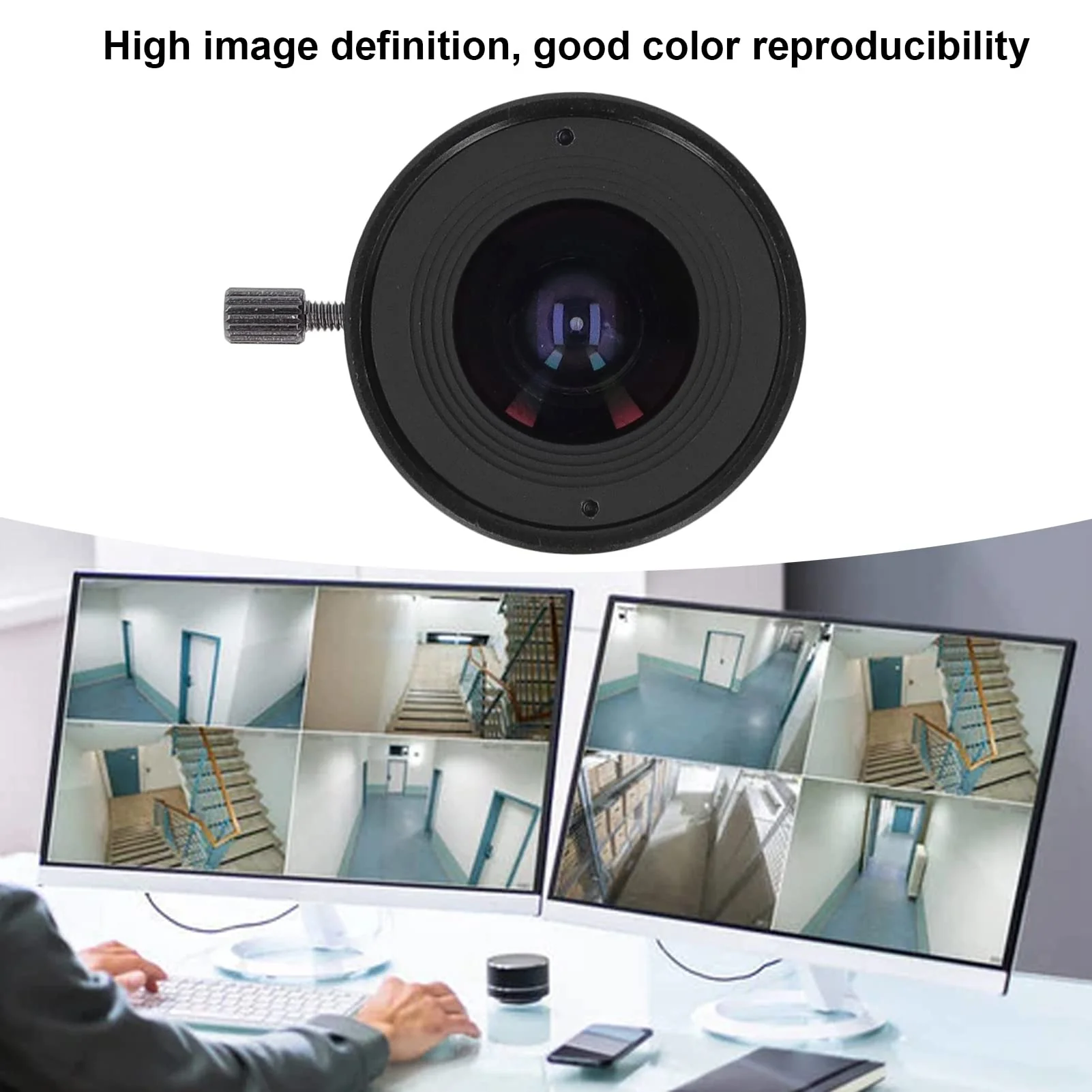 2.1mm 3MP CS Mount Lens, Wide Angle CCTV Camera Lens for Home Security Cameras (Black) - Image 5