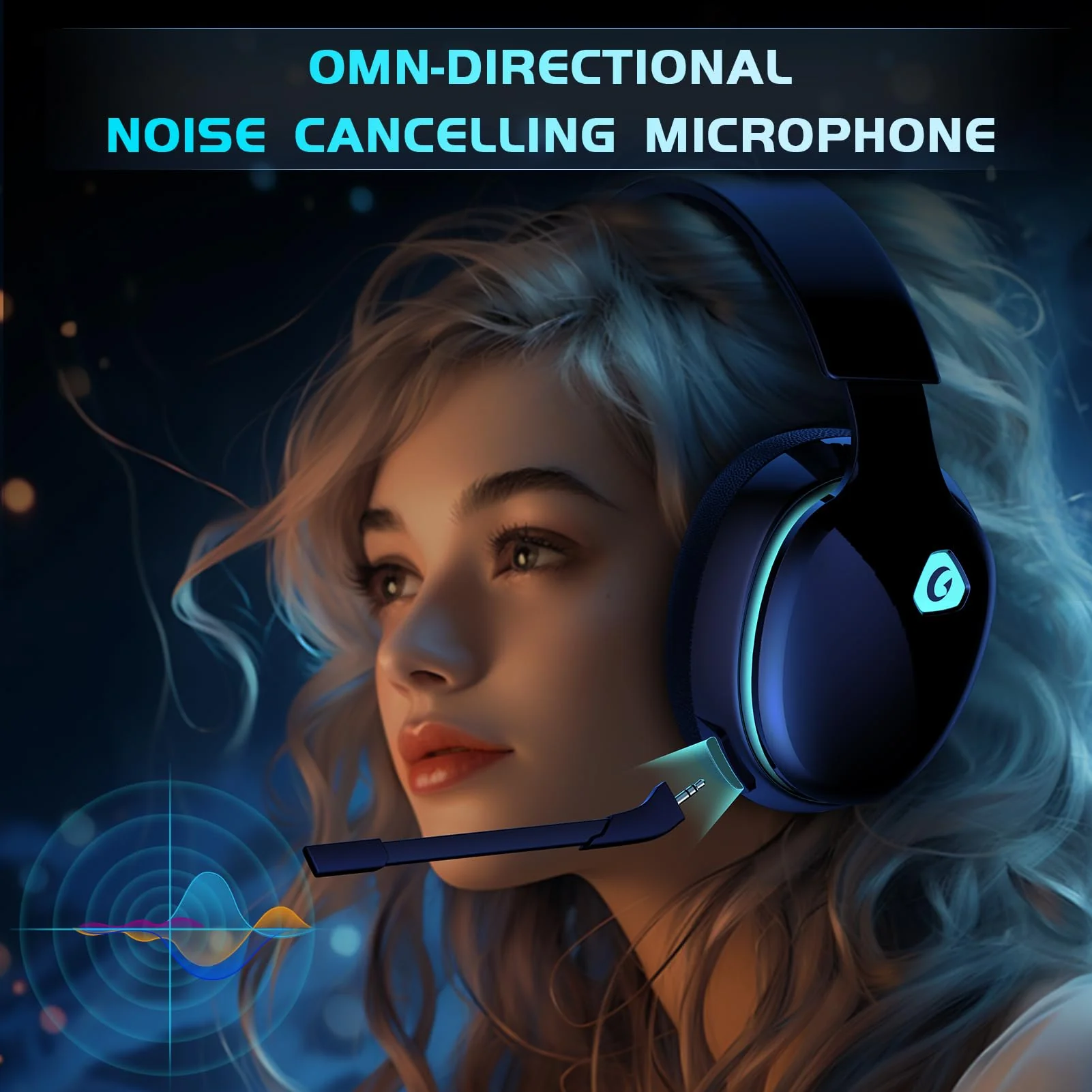 2.4GHz Wireless Gaming Headset for PC, PS4, PS5, Mac, Nintendo Switch, Bluetooth 5.2 Gaming Headphones with Noise Canceling Microphone, Stereo Sound, ONLY 3.5mm Wired Mode for Xbox Series-Black Black - Image 4