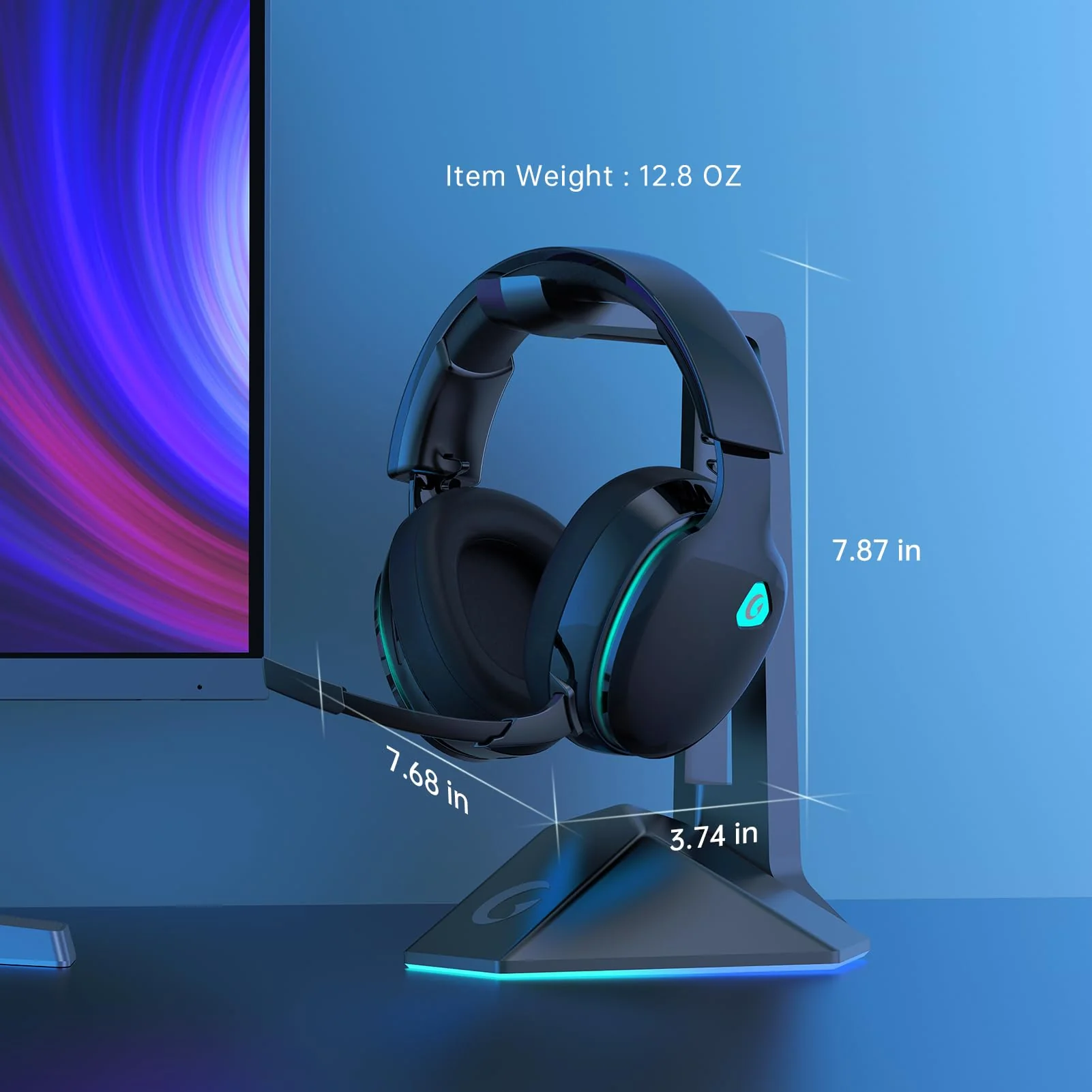 2.4GHz Wireless Gaming Headset for PC, PS4, PS5, Mac, Nintendo Switch, Bluetooth 5.2 Gaming Headphones with Noise Canceling Microphone, Stereo Sound, ONLY 3.5mm Wired Mode for Xbox Series-Black Black - Image 9