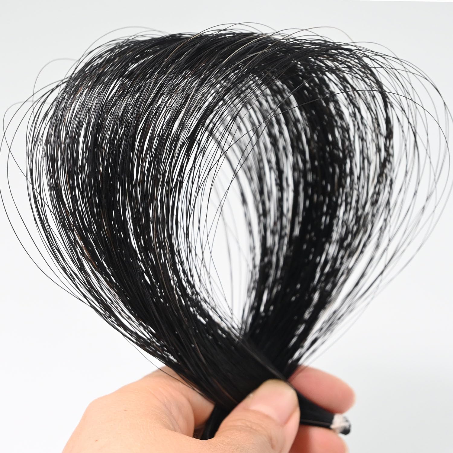 2 Hanks Black Mongolian Horse Hair for Bass Bows 31'' Bass Bow Hair Replacement kit - Image 3