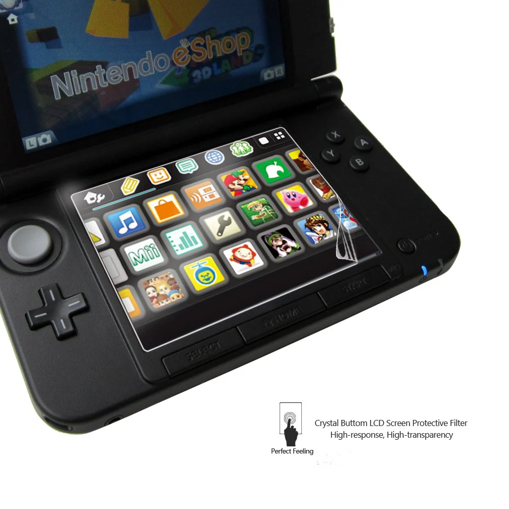 (2 in 1) Tempered Glass Screen Protector + HD Clear Crystal PET Screen Protective Filter Compatible with 3DS XL/New 3DS XL - Image 3