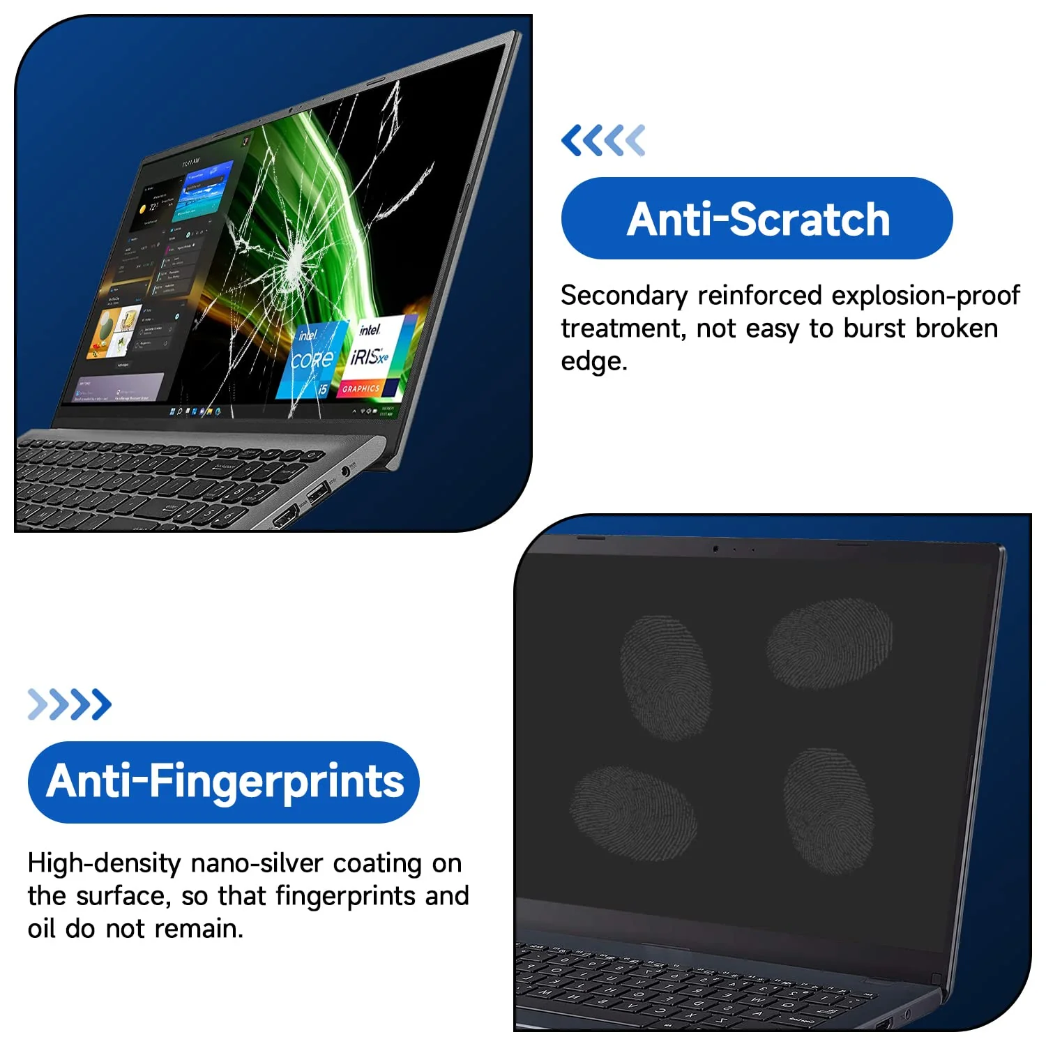 2 Pack 15.6 inch Anti Blue Light Screen Protector,Eye Protection Anti-scratch and Anti-Glare Screen Filter Film for 15.6’’ display 16:9 laptop 15.6 inch with 16:9 aspect ratio - Image 6