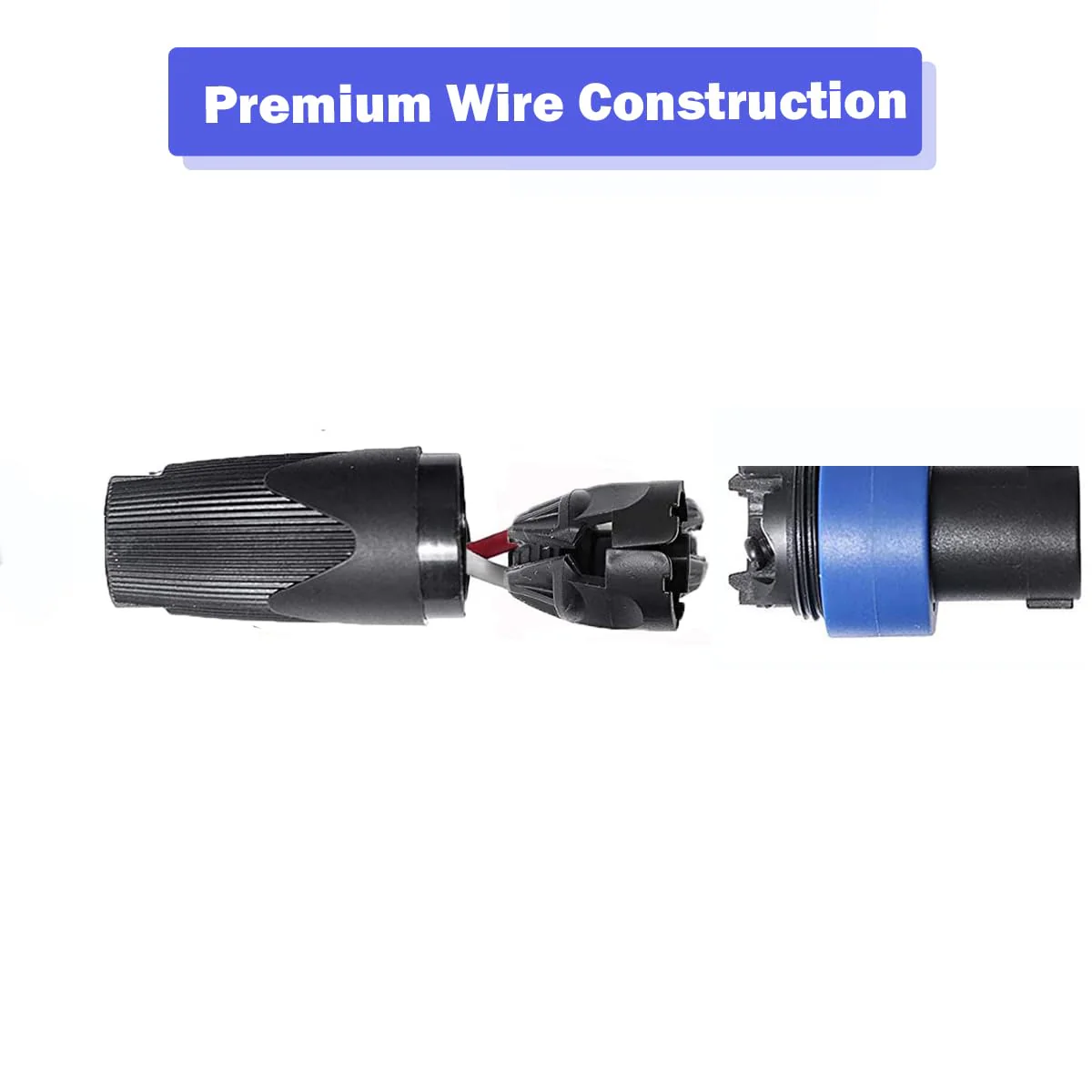 2 Pack 15ft Speakon to 1/4 Inch Male Speaker Cable, 15 feet 6.35mm Stereo Audio Connection Cord, 12 Gauge AWG Wires 15FT/2PACK - Image 4