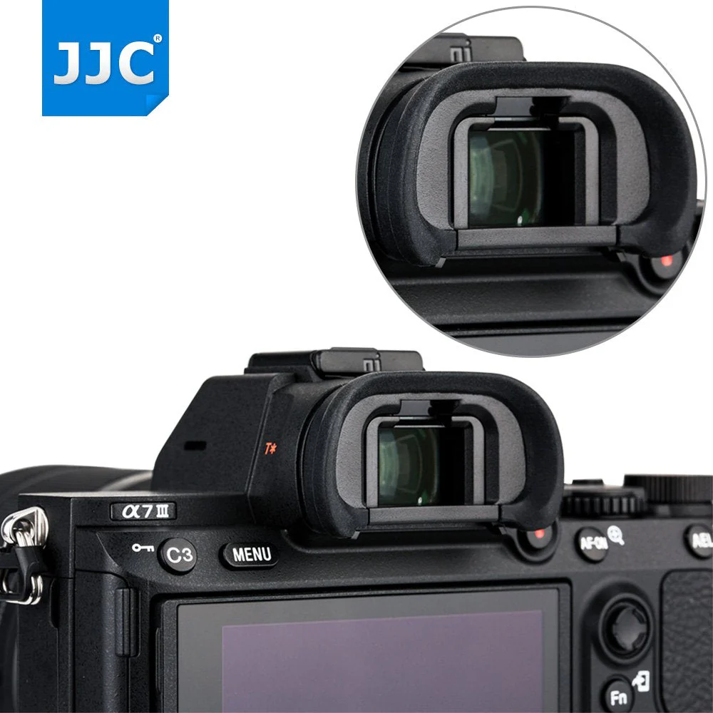 2 Pack Camera Eyecup Eye Cup Eyepiece Spare Replacement for Sony A9II A7RIV A7RIII A7III A7RII A7SII A7II A7R A7S A7 A9 A99II A58, Replaces Sony FDA-EP18 FDA-EP16 FDA-EP15 - Image 2