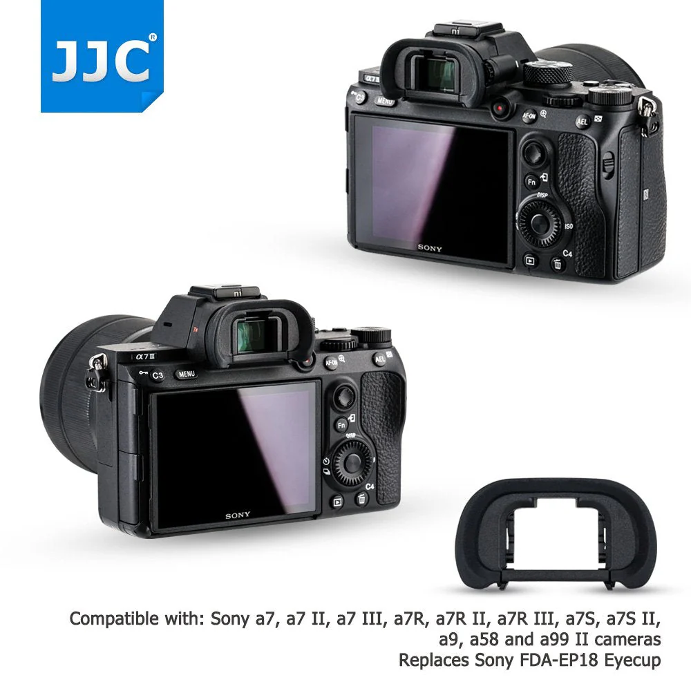 2 Pack Camera Eyecup Eye Cup Eyepiece Spare Replacement for Sony A9II A7RIV A7RIII A7III A7RII A7SII A7II A7R A7S A7 A9 A99II A58, Replaces Sony FDA-EP18 FDA-EP16 FDA-EP15 - Image 3