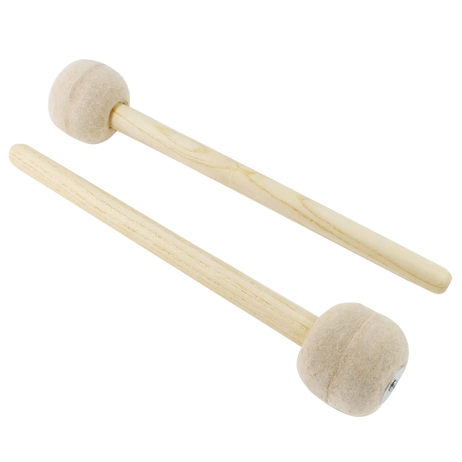 2 Pack Drum Mallet, 13" Wool Felt Drum Stick, Bass Drum Mallet Drum Stick, Anti-slip Bass Percussion Sticks, Beige - Image 6