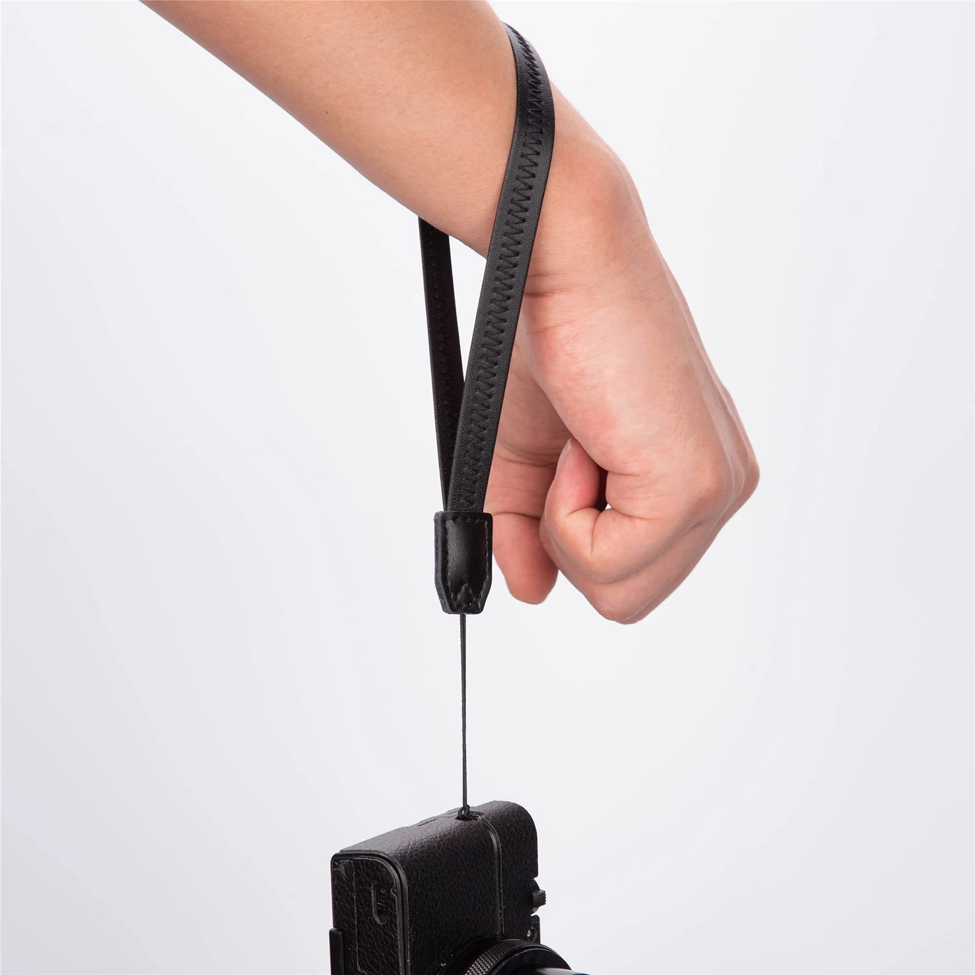 2 Pack Durable PU Leather Short Lightweight Hand Wrist Strap Lanyard String for Canon V10 G7X Mark III G5X Mark II Sony ZV-1 II RX100VII Ricoh GRIIIx Panasonic DMC-LX10 Leica SOFORT 2 Instant Camera 2 Black - Image 8