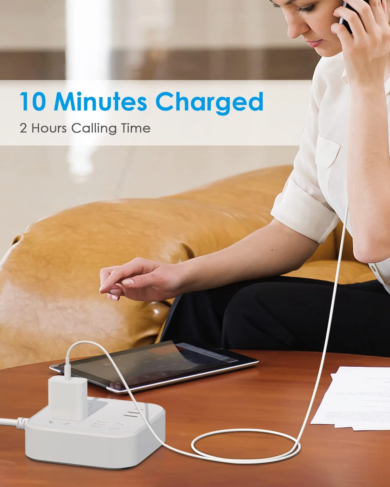 2 Pack for Phone Charger Fast Charger 10 FT 20W PD USB C Fast Charger Block with 10 Foot USB C Fast Charging Cable Compatible with iP14 Plus/14/13/12/11 Pro Max/XS/Max - Image 4