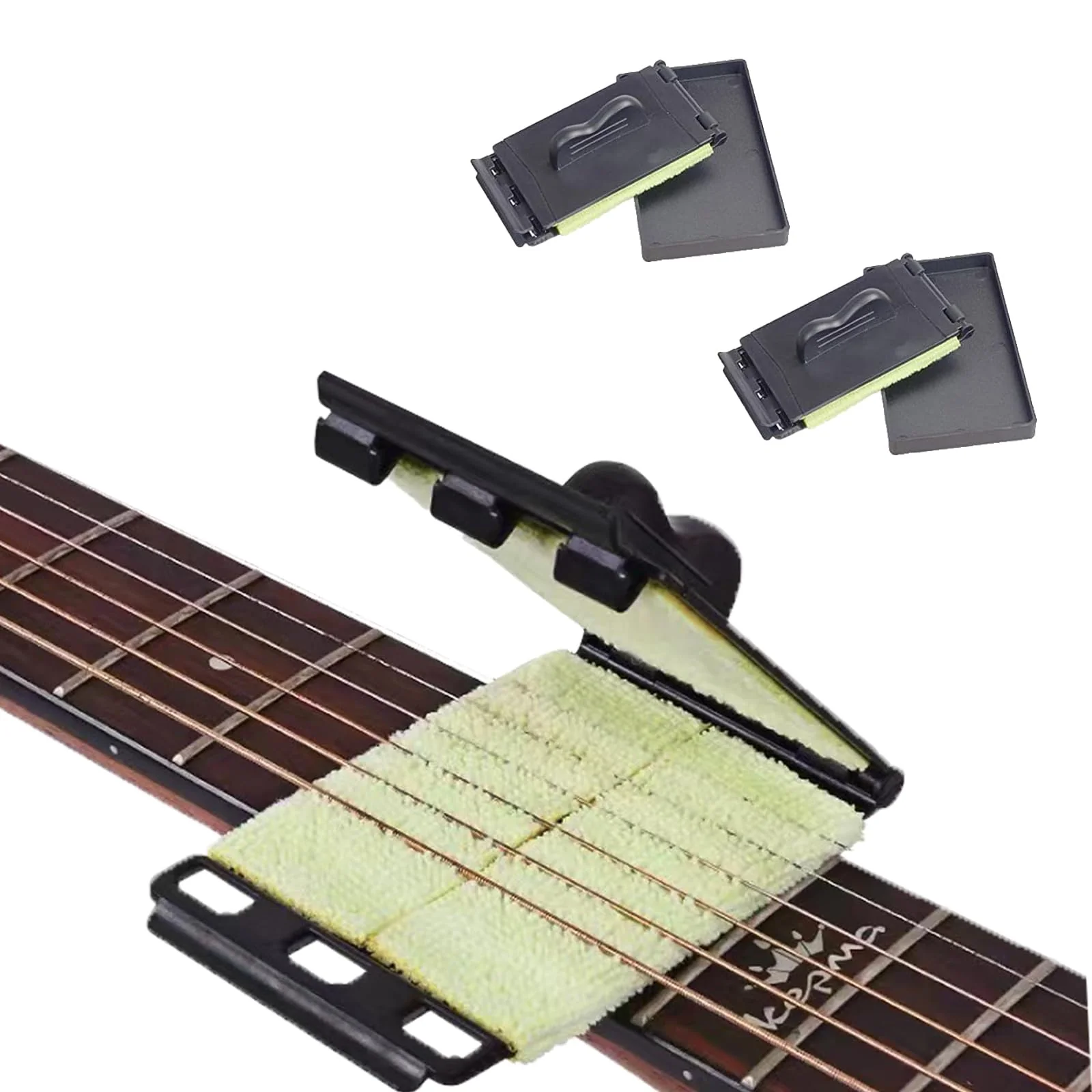 2-Pack Guitar String Cleaner, Guitar String & Fretboard Cleaning Kit Premium Guitar String cleaning Cloth Scrubber for Violin/Cello/Bass/Ukulele/Electric Guitars