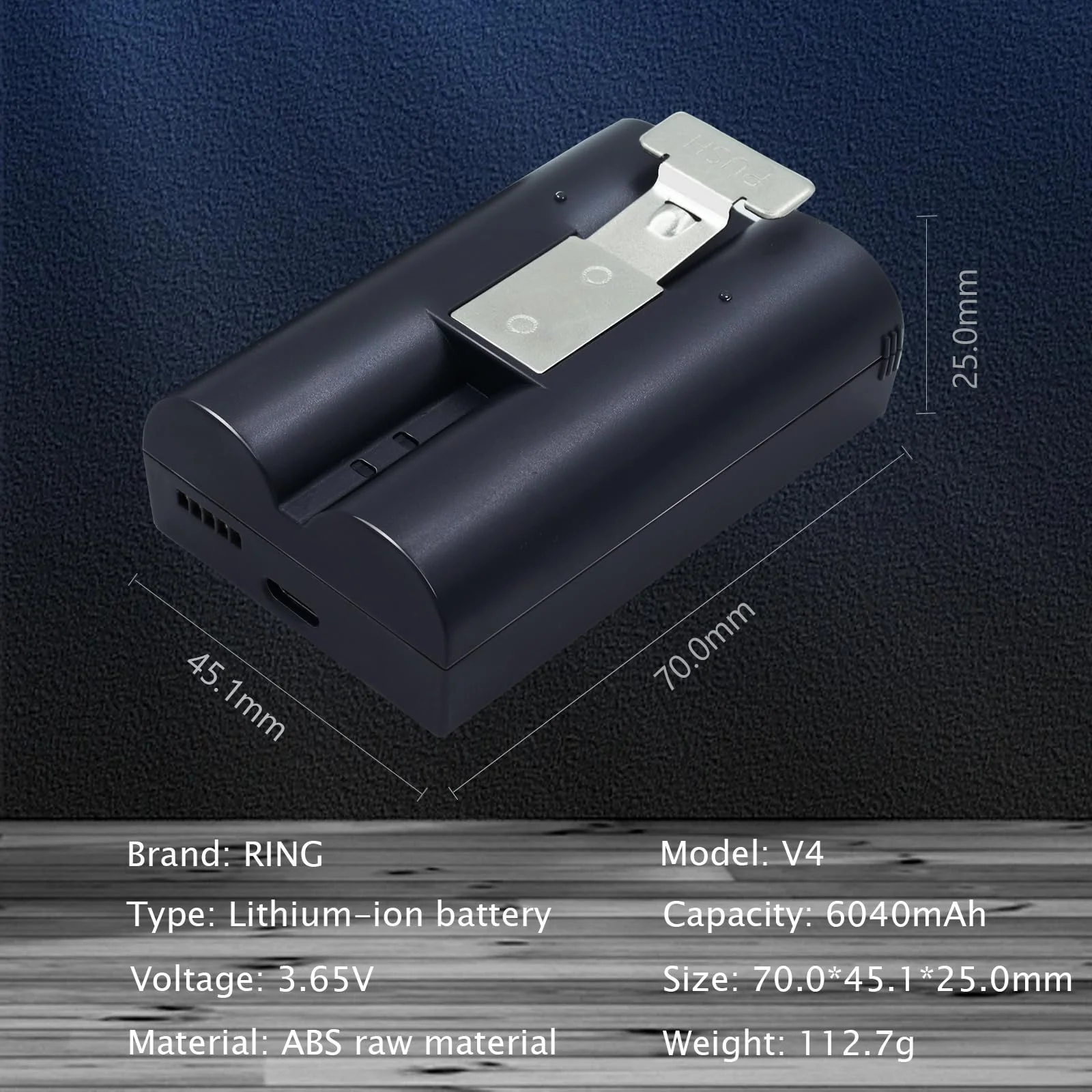 2-Pack Rechageable Lithium Ion V4 Battery 6040mAh Replacement for Ring-Doorbell Camera 2/3/4, Video Doorbell Elite, Peephole Cam, Stick Up Cam, Spotlight Cam, with Charger Station, 3.65v - Image 5