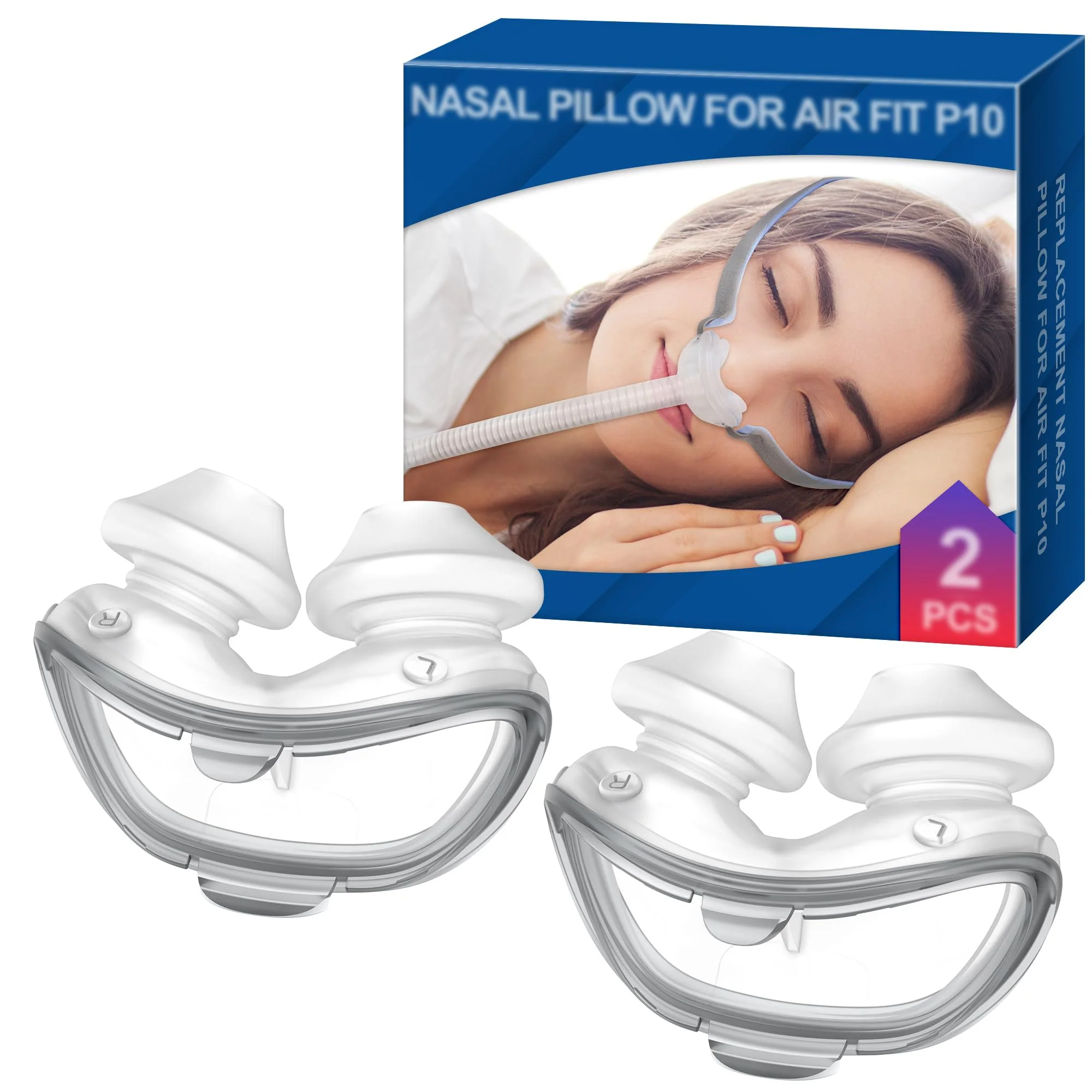 2 Pack Replacement Pads (M) for Airfit P10 Series, Consistent Fit for Reliable Seal, High Quality & Durable Replacement Accessories, High Quality CPAP Accessories from BlessEase (M) M
