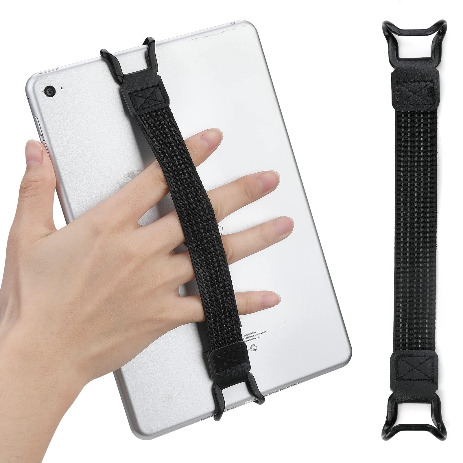 2 Pack Security Tablets Hand Strap Holder for Tablet PC, 7.6''-11'' Handle Grip High-Elasticity Bands, One-Handed Operation No-Dropping Strap Compatible with iPad/Air Kindle eReaders (Black)