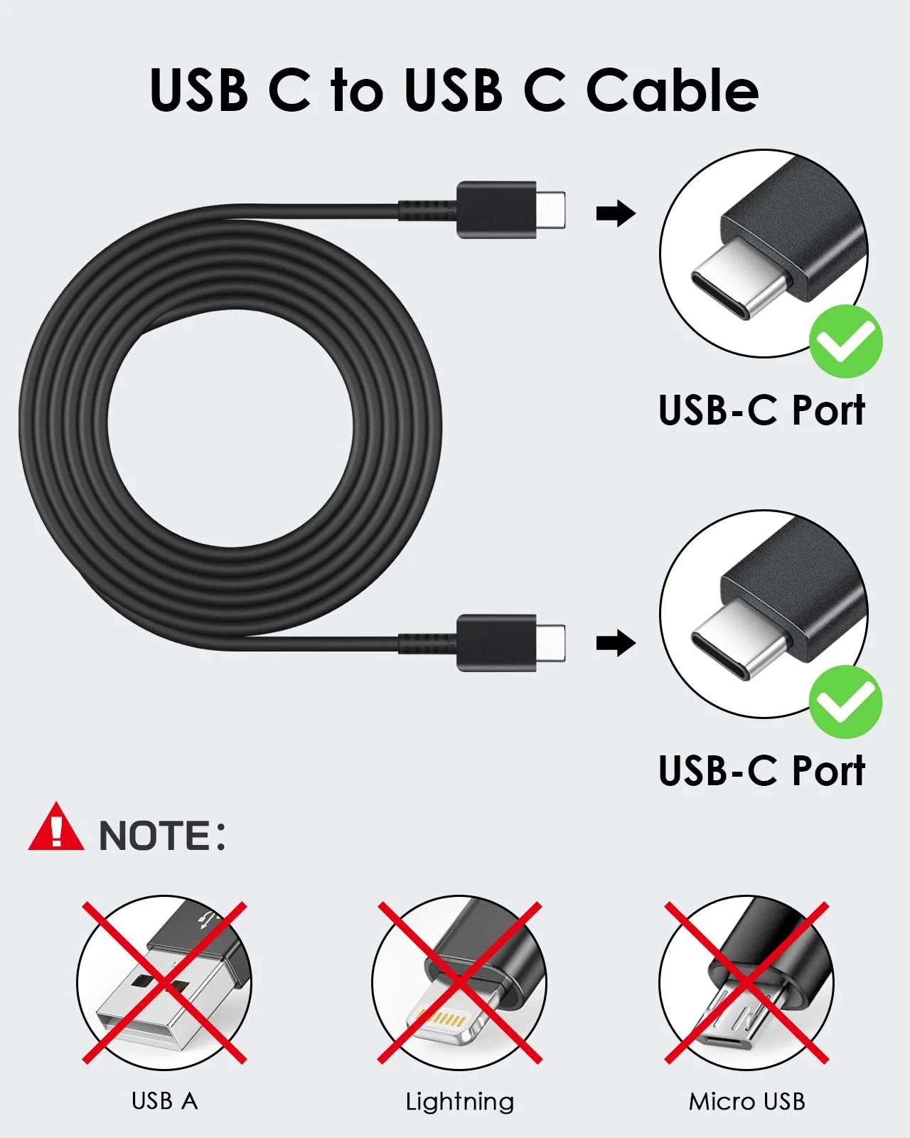 2 Pack USB C Charger, 25W Type C Charger Fast Charging with USB C to C Charger Cable 6FT Android Phone Charger for Galaxy S24 Ultra/S23+/S22/S21/S20/Phone 15/15 Plus/15 Pro Max - Image 4