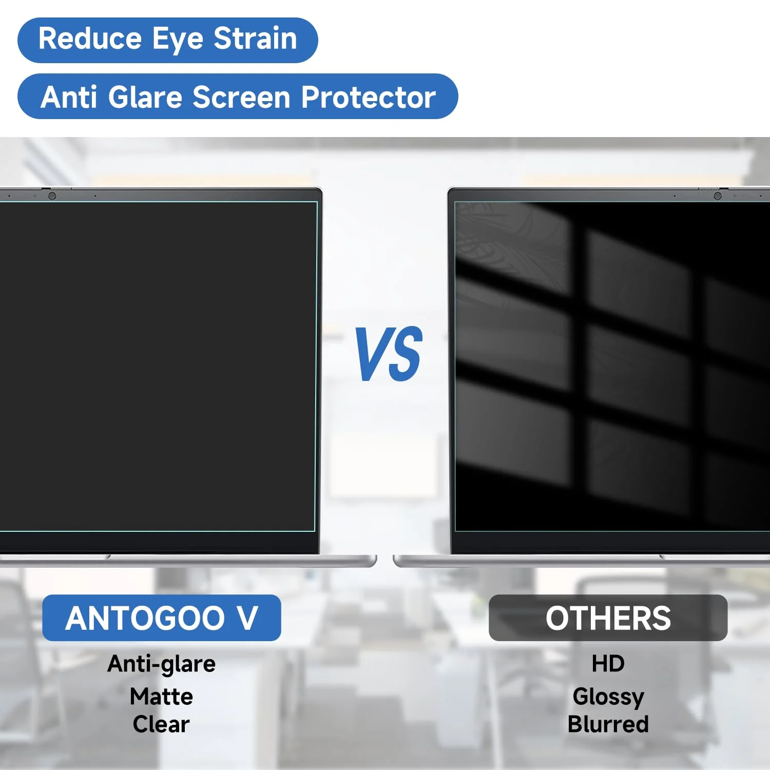 2 Pcs 14 Inch Anti Blue Light Screen Protector(16:10), Reduce Eye Strain Anti Glare Blue Light Blocking Screen Protector for HP/Dell/Acer/Asus/Samsung/Lenovo 14’’ with 16:10 Resolution Laptop 14 inch with 16:10 aspect ratio - Image 2