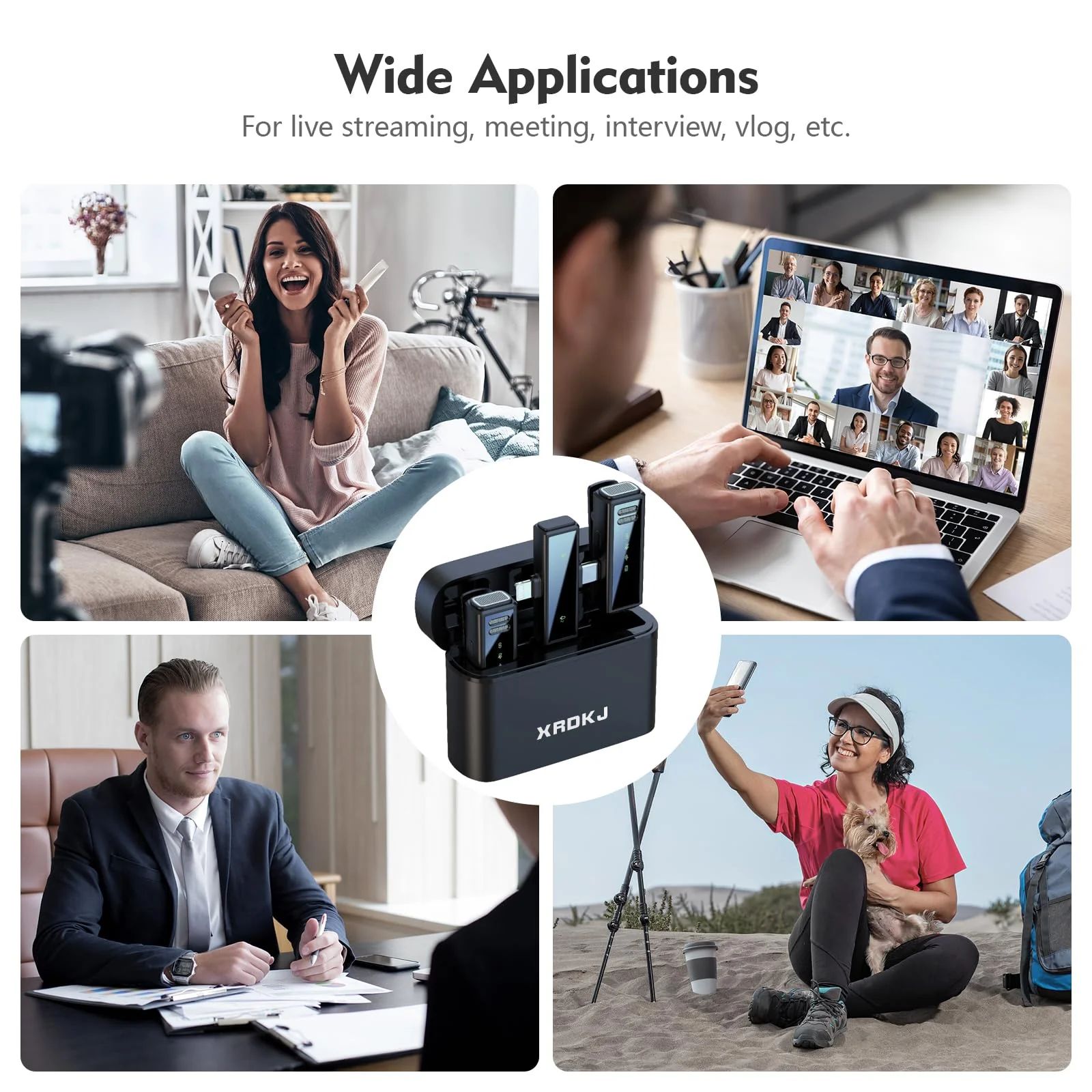 2 Pcs mini Wireless Lavalier Microphone for iPhone iPad Android PC, with Charging Case 7H Clip on Lapel Microphone Wireless for Video Recording Vlogging, YouTube, Interview - Image 9