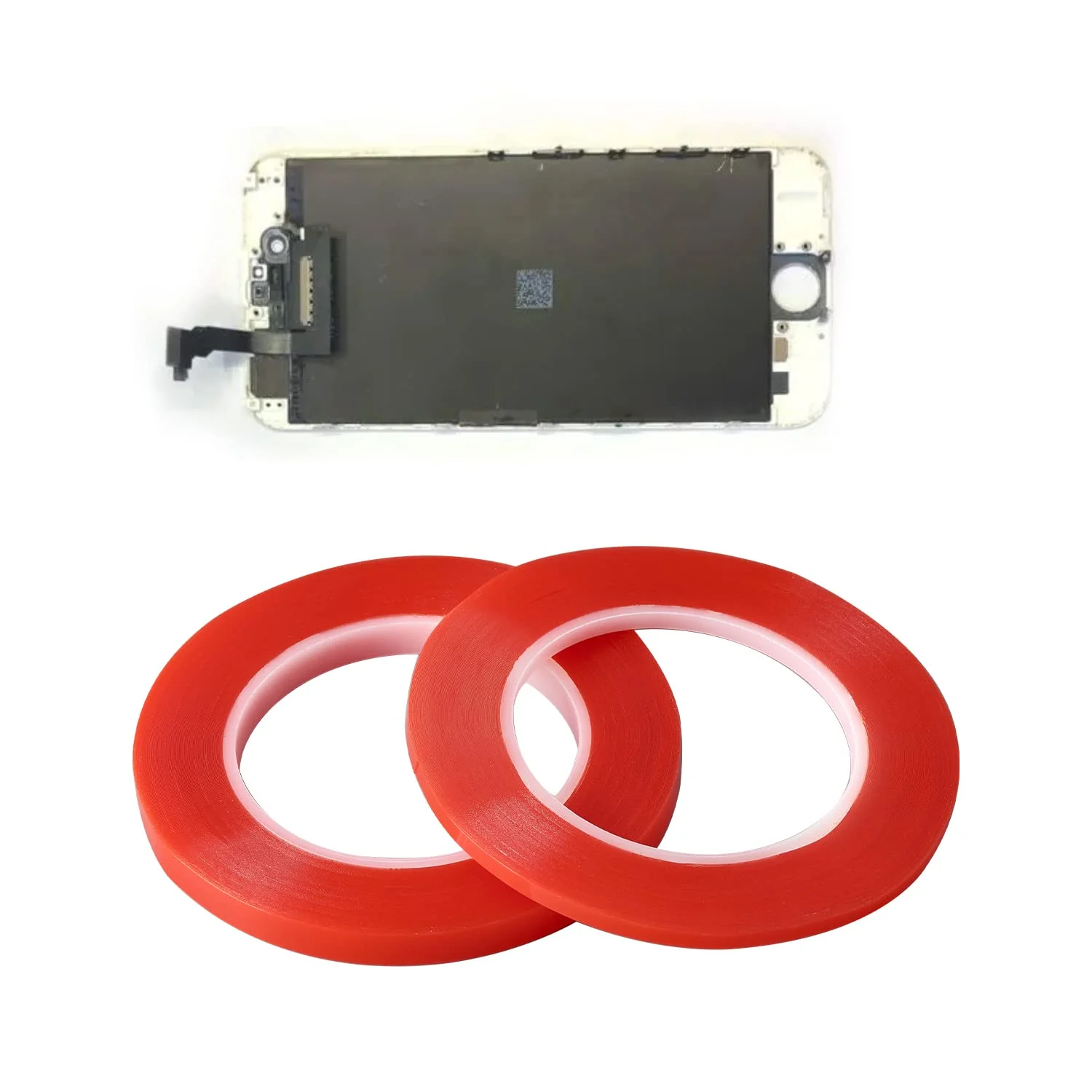 2 Rolls (3mm/4mm x 25m) LCD Repair Tape Phone Repair Tape LCD Touch Screen Repair Tape Phone Screen Adhesive Tape with 1 Tweezers and Alcohol Prep Pad for Cell Phone, iPad, Tablets, Camera 2 Rolls (3mm/4mm x 25m) - Image 2