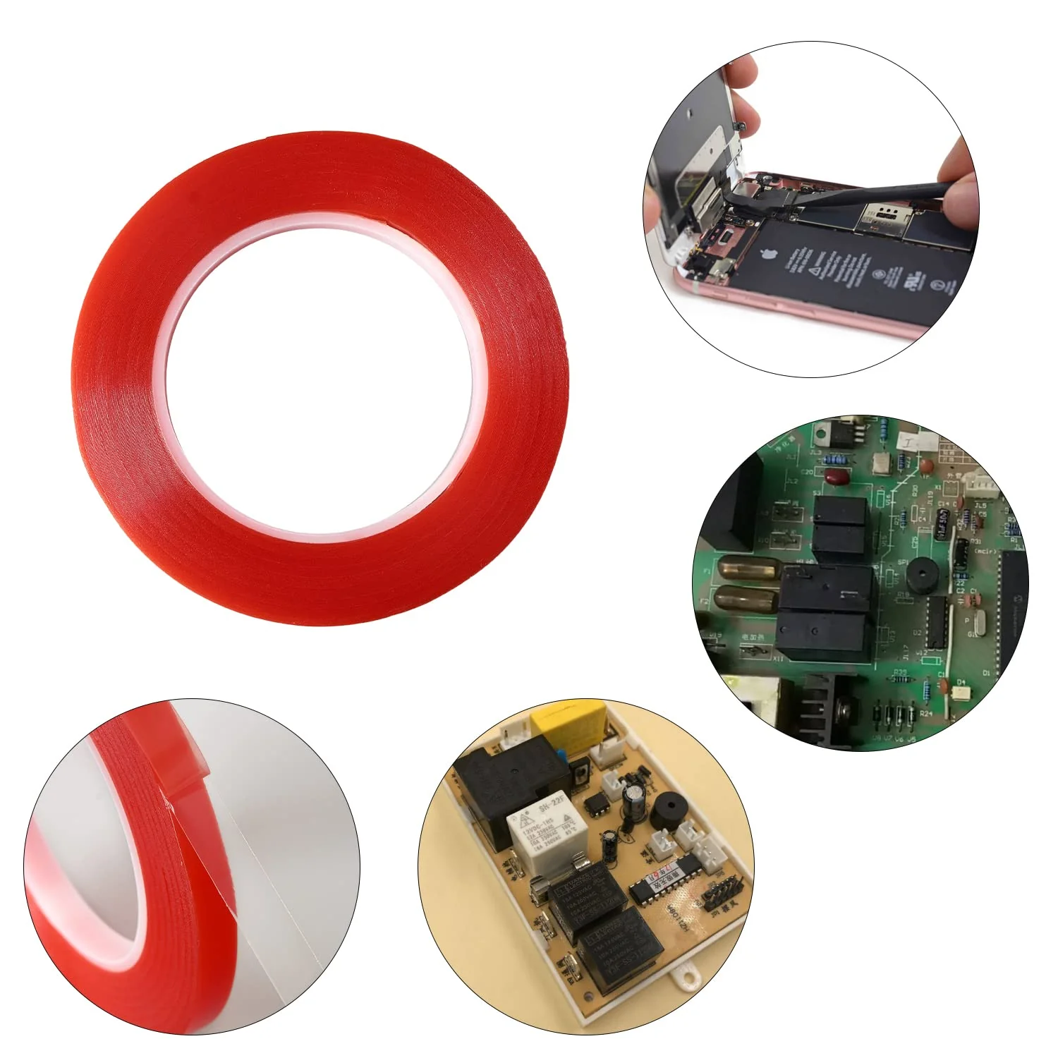 2 Rolls (3mm/4mm x 25m) LCD Repair Tape Phone Repair Tape LCD Touch Screen Repair Tape Phone Screen Adhesive Tape with 1 Tweezers and Alcohol Prep Pad for Cell Phone, iPad, Tablets, Camera 2 Rolls (3mm/4mm x 25m) - Image 3