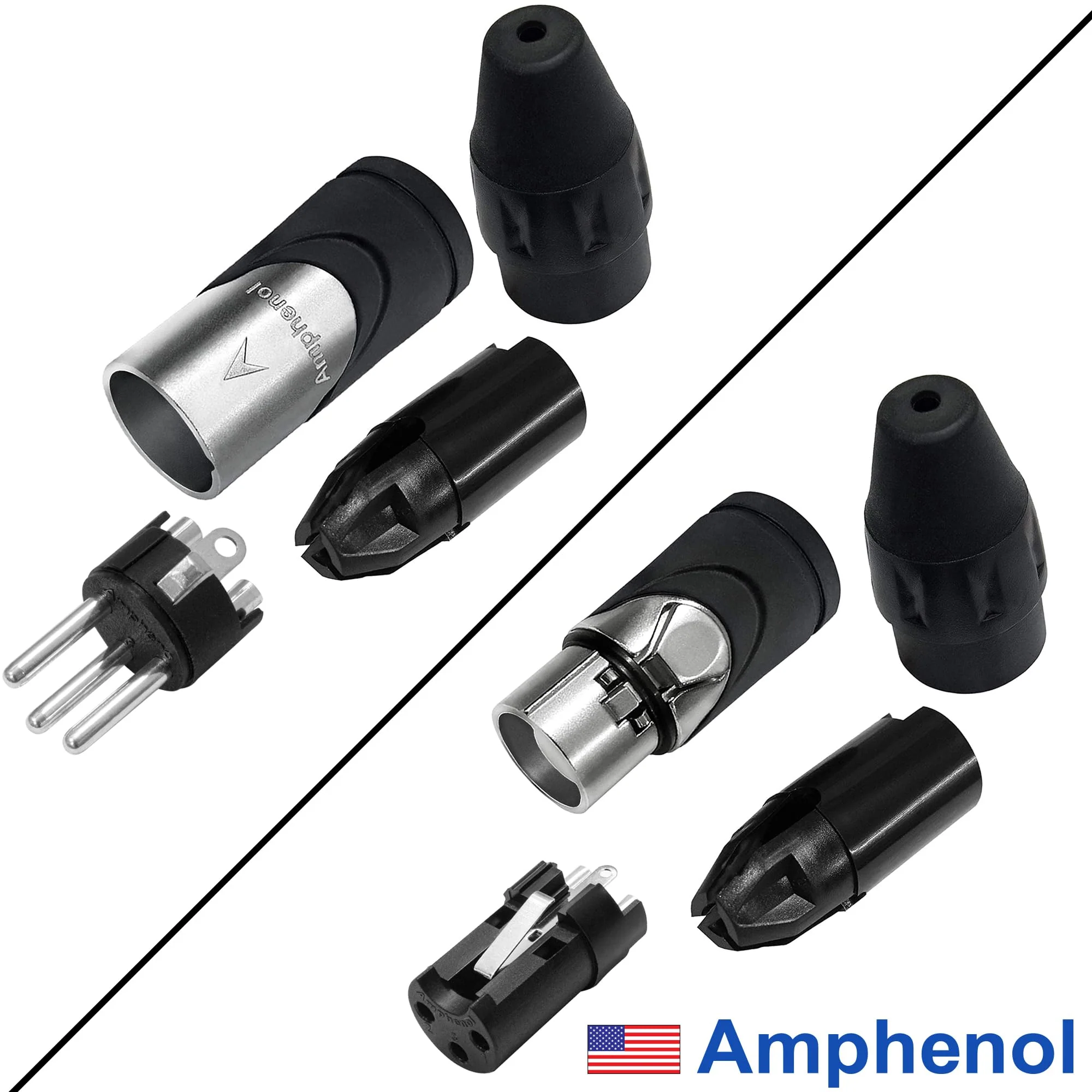 2 Units - 5 Foot - WBC-PRO-Quad Ultra-Silent Ultra-Flexible Balanced Star-Quad Cable with Amphenol Male & Female XLR Plugs & Black Tweed Jacket - Image 8