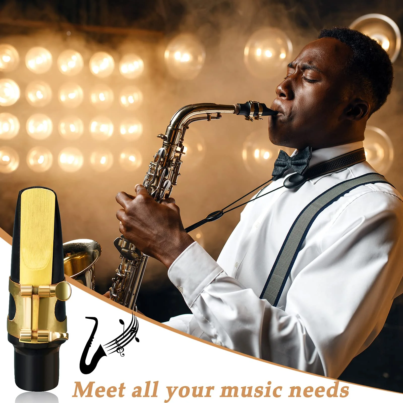 20 Pieces Alto Saxophone Sax Reeds Size 2.5, Strength 2 1/2 Alto Saxophone Reeds Bamboo Saxophone Reeds with Individual Case for Clarinet Soprano or Alto Sax 2.5 in Strength - Image 2