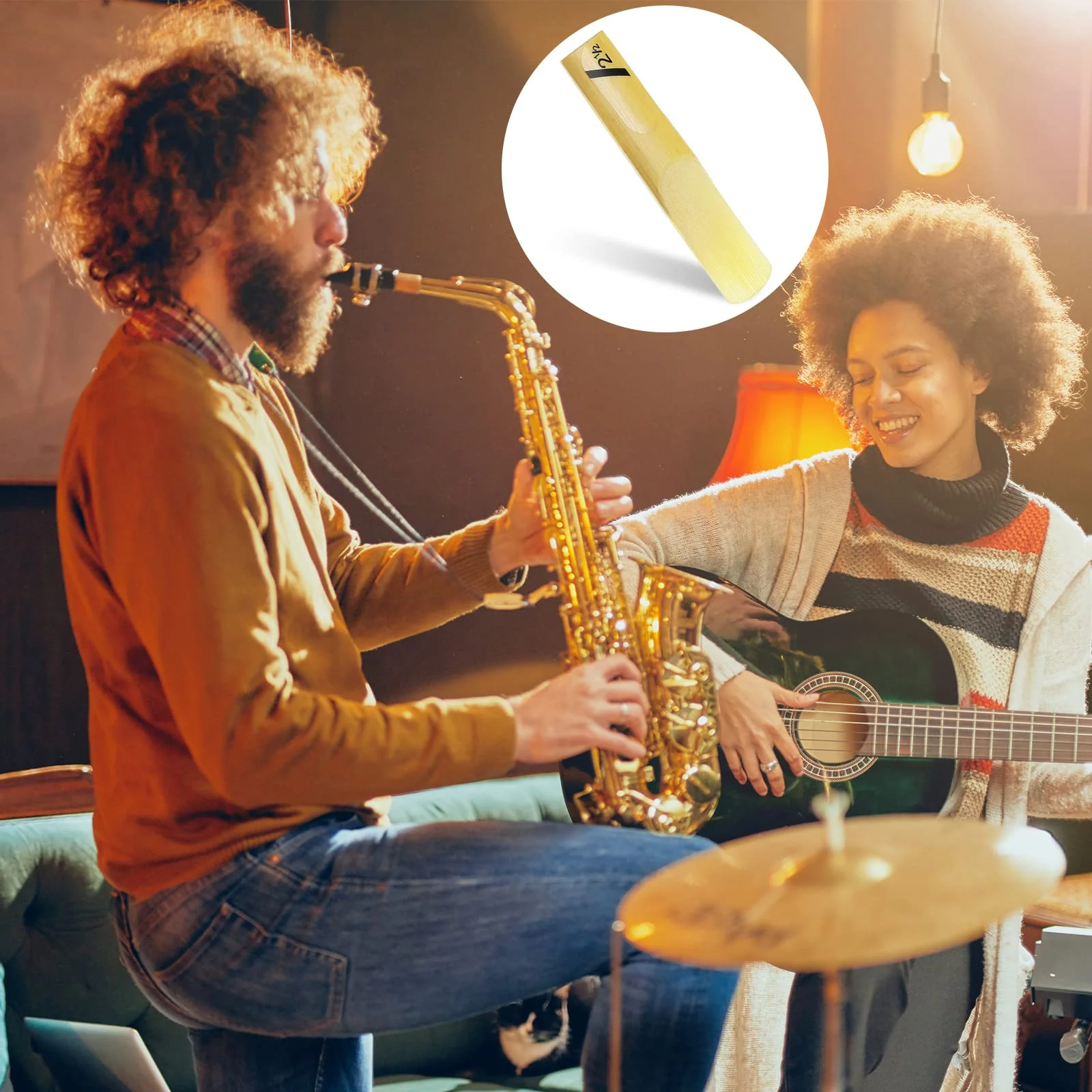 20 Pieces Alto Saxophone Sax Reeds Size 2.5, Strength 2 1/2 Alto Saxophone Reeds Bamboo Saxophone Reeds with Individual Case for Clarinet Soprano or Alto Sax 2.5 in Strength - Image 6