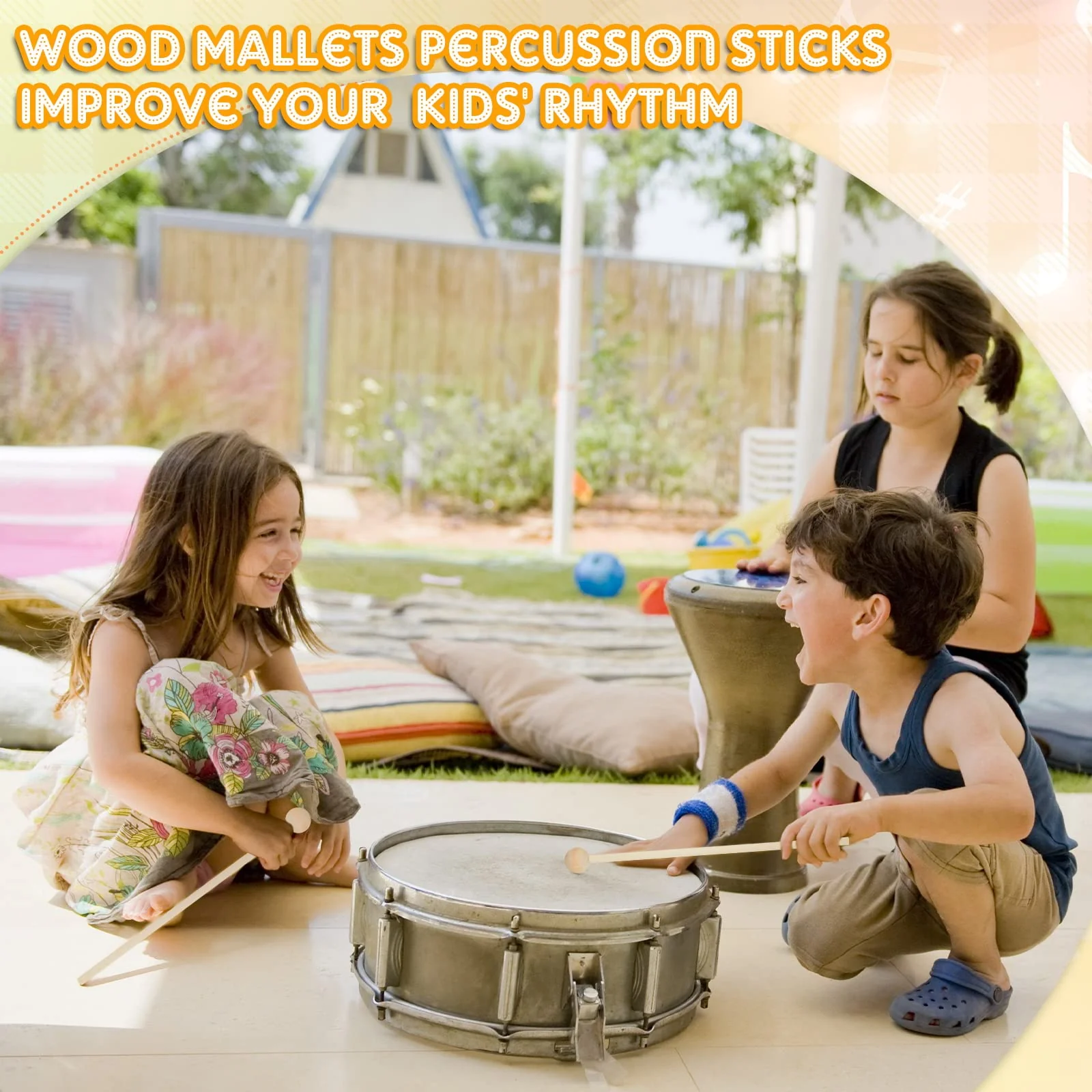 20 Pieces Wood Mallets Percussion Glockenspiel Xylophone Mallets Sticks Wood Small Musical Drumsticks Chime Round Head Hammer Wooden Drum and Percussion Mallets for Kids, 8.2 Inch Long - Image 7