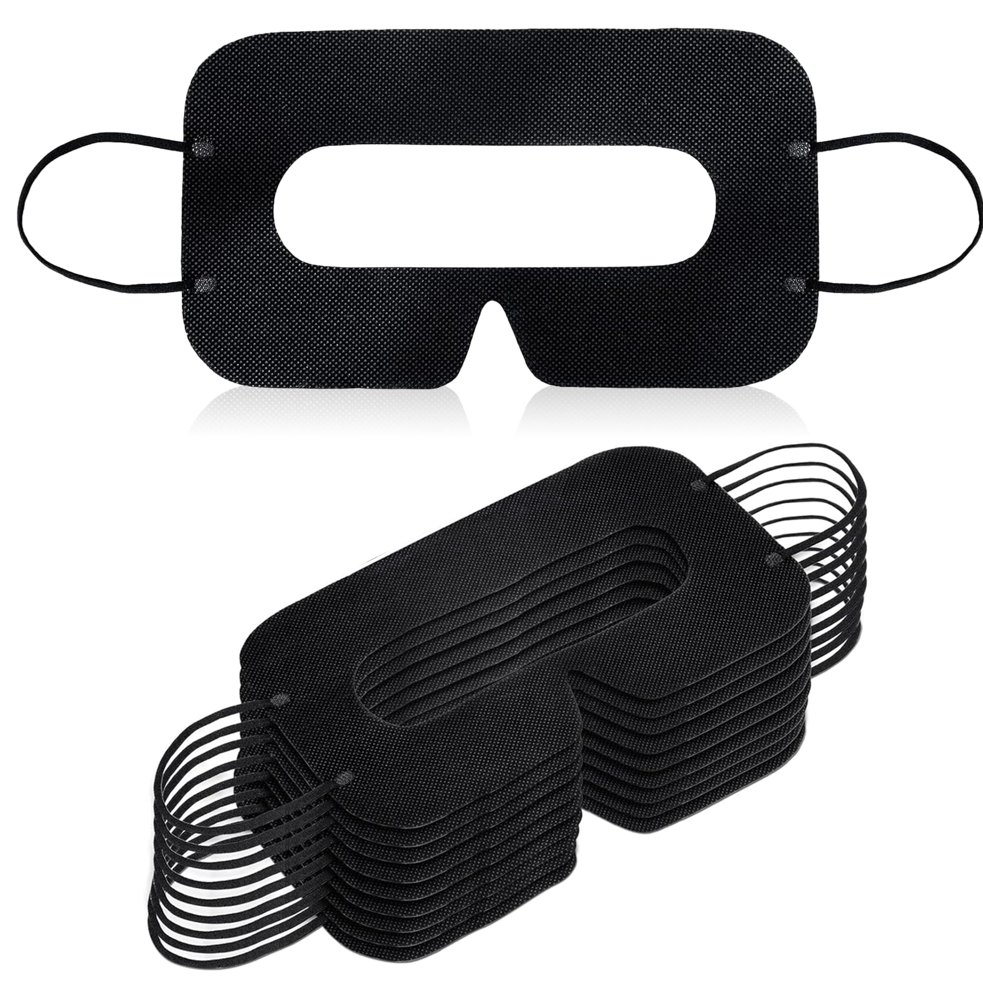200 Pcs Disposable VR Face Mask Breathable Cover Eye Mask for VR Nonwoven Fabric Sanitary VR Mask, VR Eye Cover Pad - Comfortable, Protective, Sweat-Absorbent Face Covers (Black)
