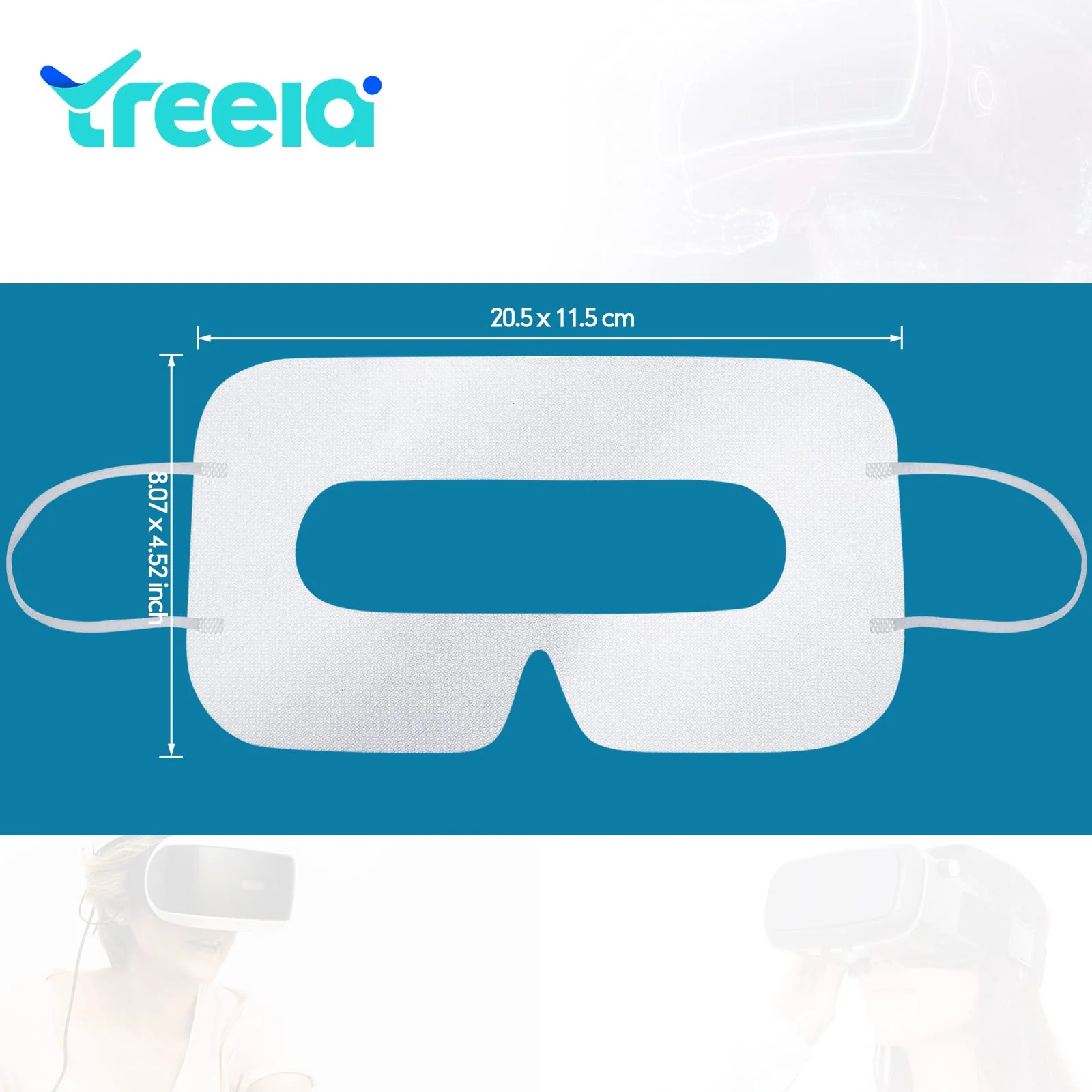 200 Pcs Disposable VR Face Mask Breathable Cover Eye Mask for VR Nonwoven Fabric Sanitary VR Mask, VR Eye Cover Pad (White) White - Image 3