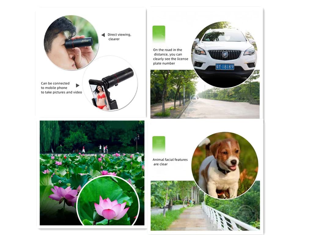 2000X24 Monocular Focus Optics Telescope onocular Power Monocular for Adults with Phone AdapterNight Vision Monocular Lightweight Pocket Monoscope with for Adults Kids, 8000M/80000M Gifts - Image 2