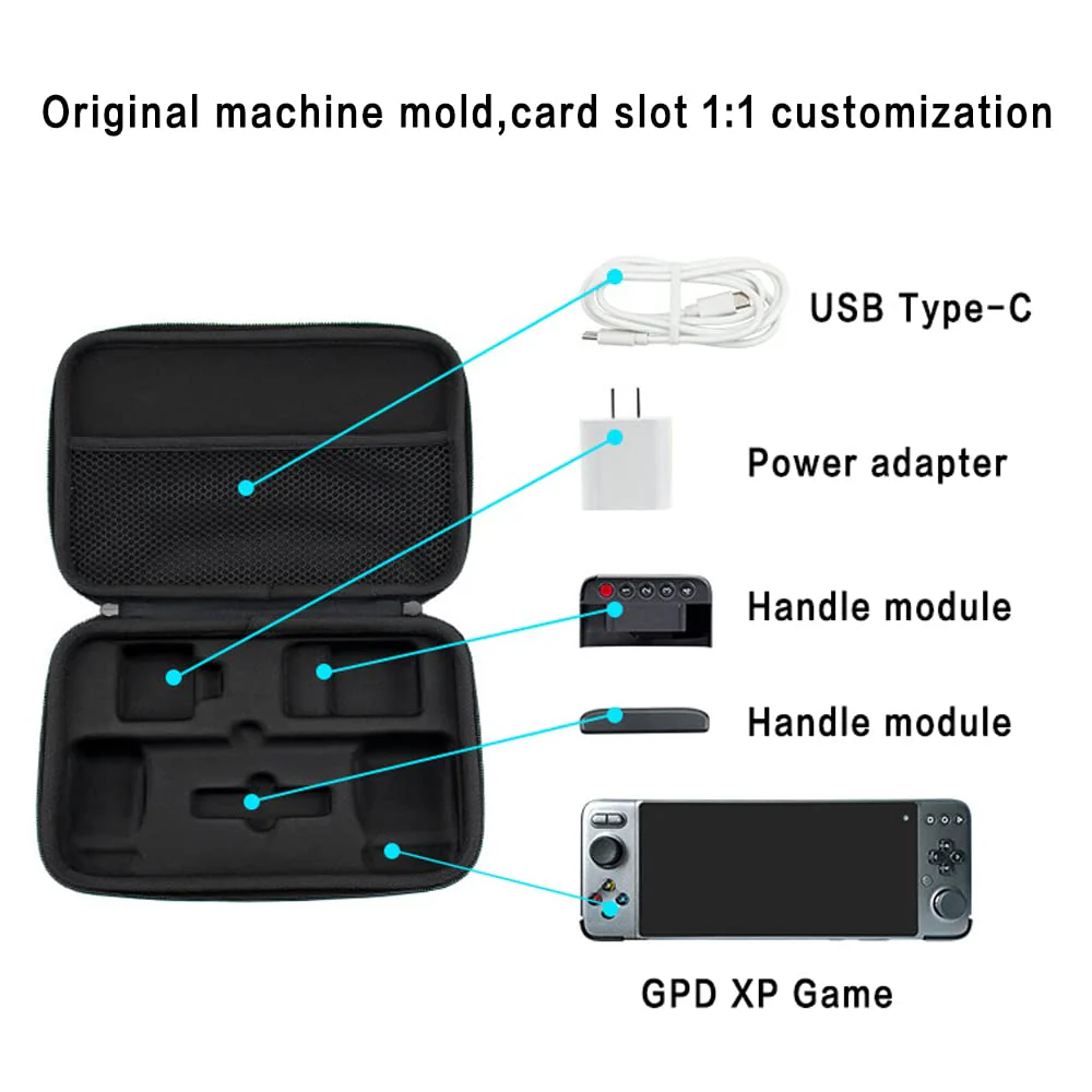 2021 Professional Newest Protective Video Game Player Eva Hard Shell Case Compatible with GPD XP, Shockproof ,Stylish and Durable [Black] - Image 7