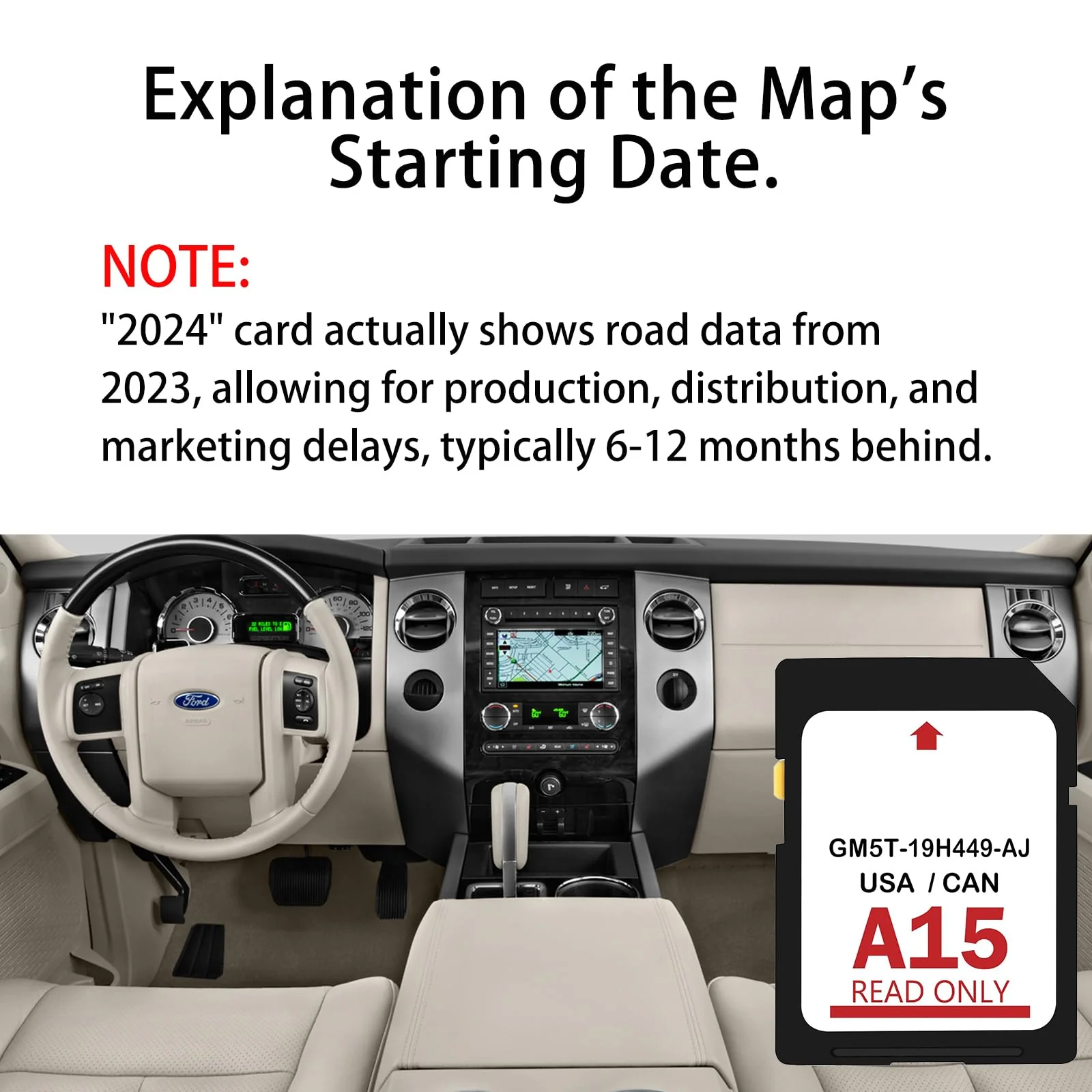 2024 GM5T 19H449 AJ Navigation SD Card Update A15, SD Navigation Card GPS Map System Compatible with Ford F-150, Escape, Explorer, Fusion, Edge, Mustang, Lincoln MKZ, Navigator | USA & Canada - Image 5