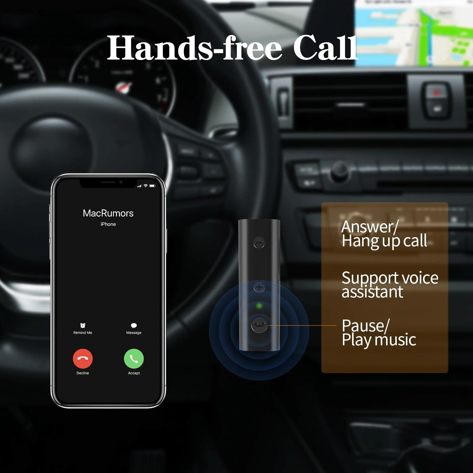 2024 New Bluetooth 5.1 Car Audio Stereo Cassette Vehicle Tape Converter Cassette Work While Charging Support TF Card(Four-Channels) - Image 4