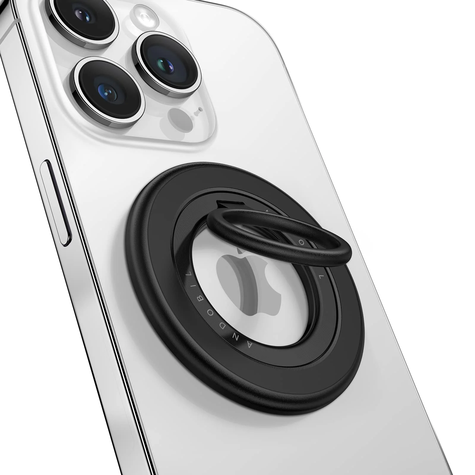 [2024 Newest] andobil Magnetic Phone Grip for MagSafe [Drop Protection] Strong Magnetic Phone Ring Holder Compatible with MagSafe Accessories, iPhone 15 Plus 14 13, Pro, Pro Max, Mini, Silicone, Black