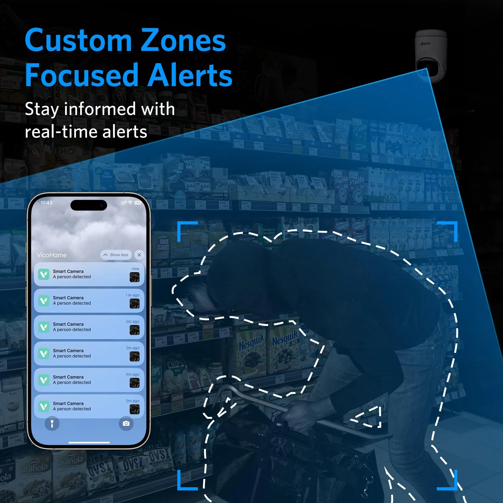 2024 Upgraded 2K Indoor Camera, 360° Cameras for Home Security with Clear IR Night Vision/Motion Detection/2-Way Talk, Pet Camera with Phone App, 1 Pack - Image 6