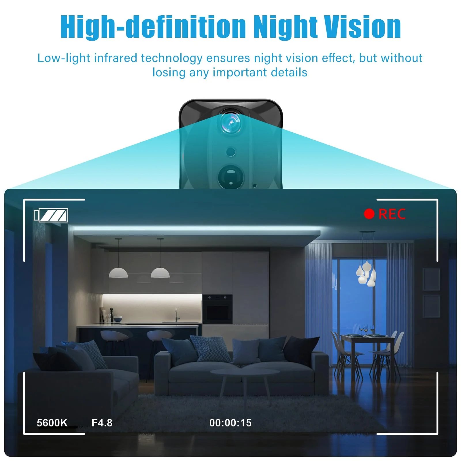 2024 Upgraded Mini Spy Camera Hidden Camera,4K WiFi Wireless Camera, 100 Days Standby Battery Life,AI Motion Detection Alerts,Nanny Cam Security Cam for Indoor,Home,Baby,Pets Black - Image 3