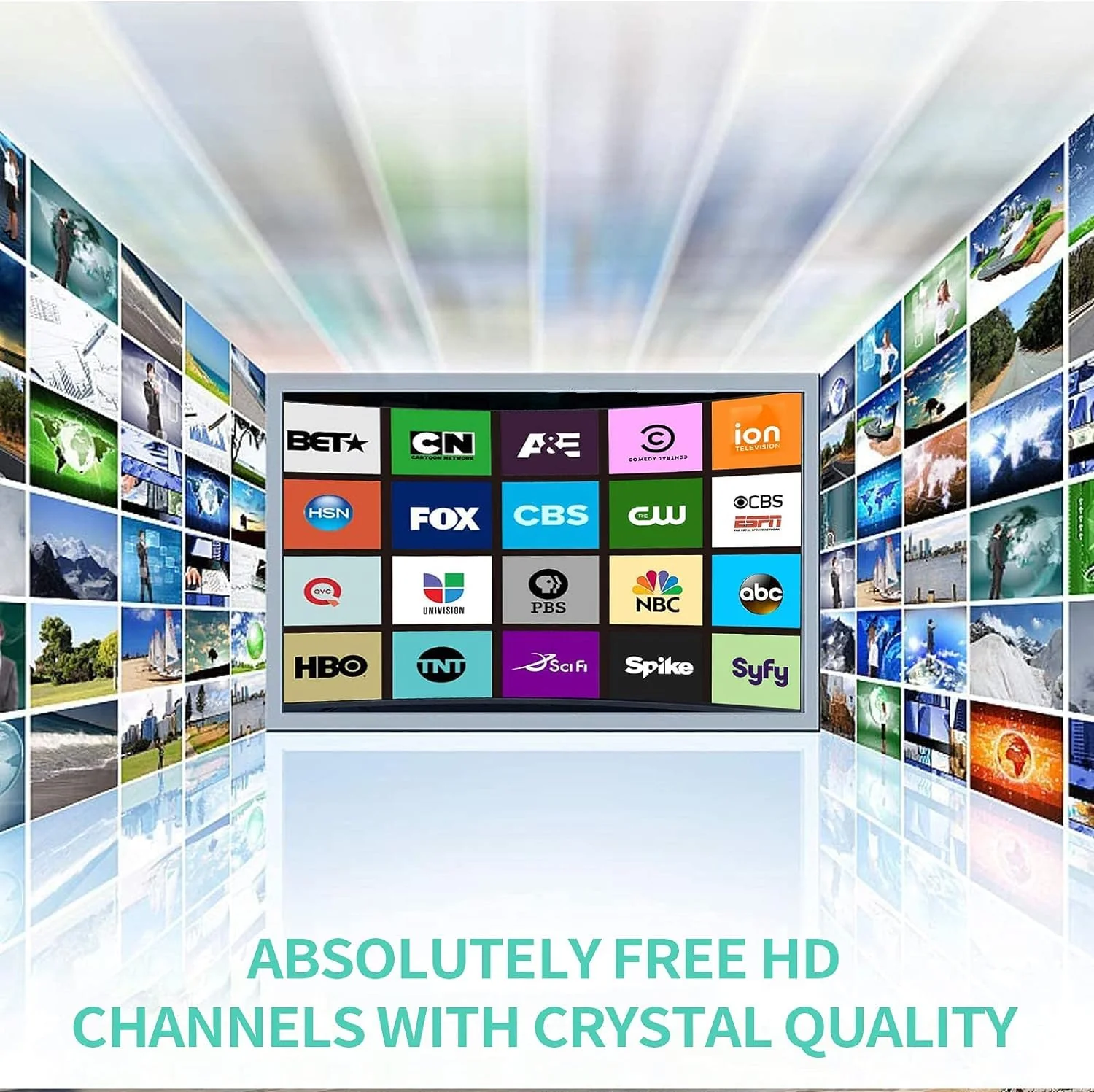 2025 Updated Strongest TV Antenna,1600 Miles Range Indoor/Outdoor Antenna for Smart TV and All Old TV's,360° Reception Digital TV Antenna for Local Channels-Thick Coax Cable and Amplifier HD012 - Image 4