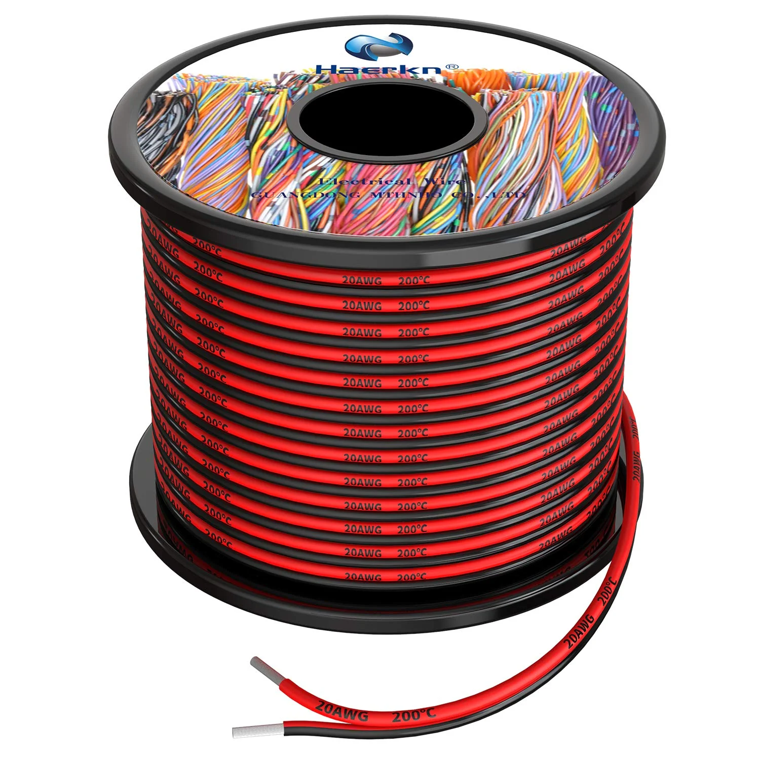 20awg 2 x 0.5 mm² Silicone Electric Wire Cable Oxygen-Free High Temperature Resistant Stranded Tinned Copper Wire, 2 x 30 Metres 20awg/0.5mm²