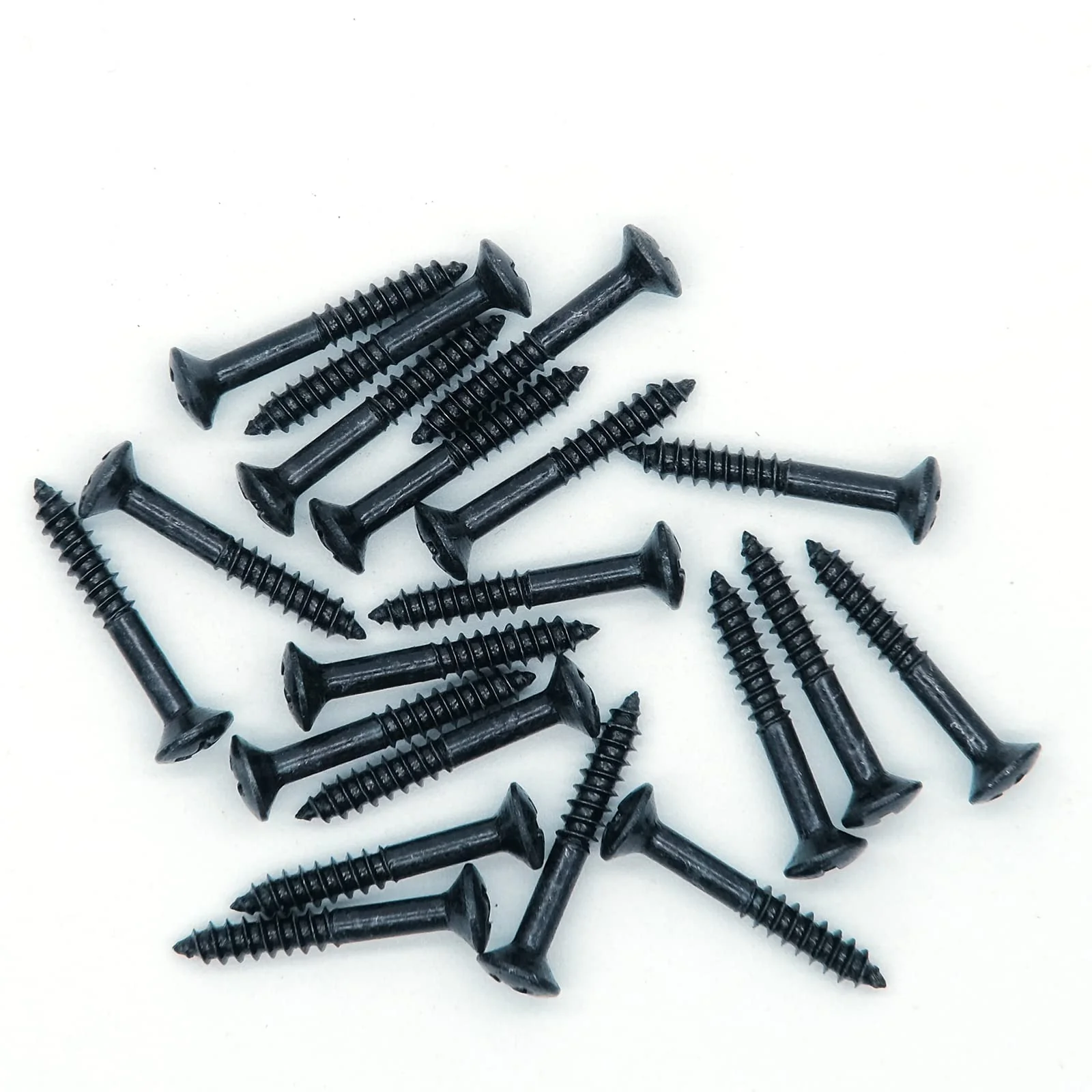 20PCS Guitar Humbucker Pickup Ring Mounting Screws Pickup Frame Surround Screws for Les Paul SG (Black) Black