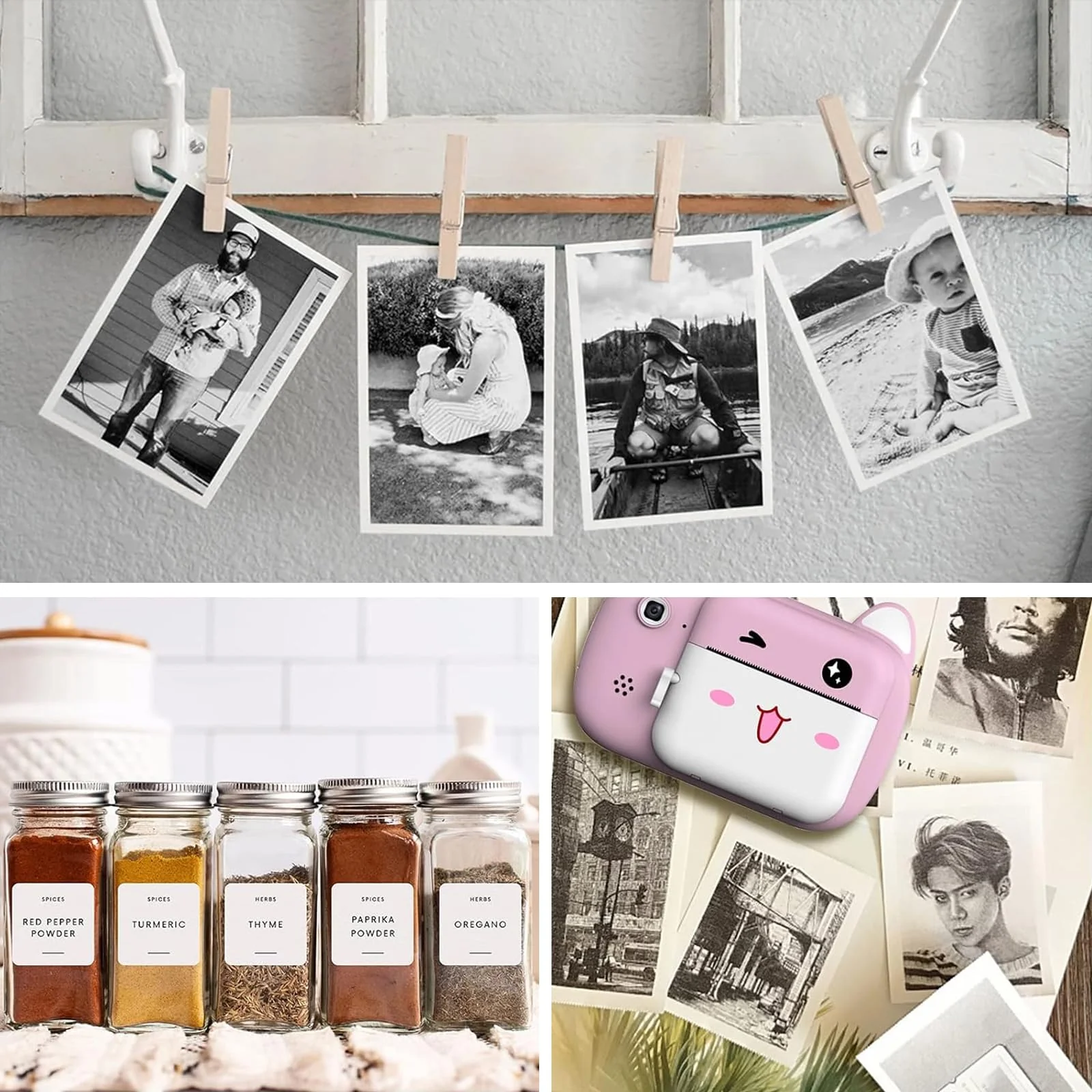 20PCS Mini Printer Paper,Thermal Sticker Paper,Self-adhesive,Mini Thermal Printer Paper,Mini Photo Printer Labels, For Photos, To-do Lists,Notes,Black On White,5.7 x 2.5cm - Image 5