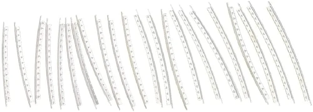 24Pcs Guitar Fret Wires, Copper Bass Fret Wires Fingerboard for Electric Guitar Accessories 2.2MM, Silver