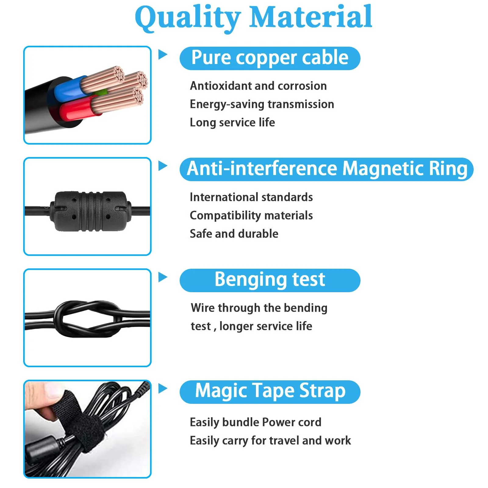 24V Power Supply 2.5A Power Adapter, 100V-240V AC to DC 24Vdc 2.5A 2500mA 2A 2000mA 1.5A 1500mA 1A 1000mA 24Volts 60W AC DC Adapter Power Cable - Image 6