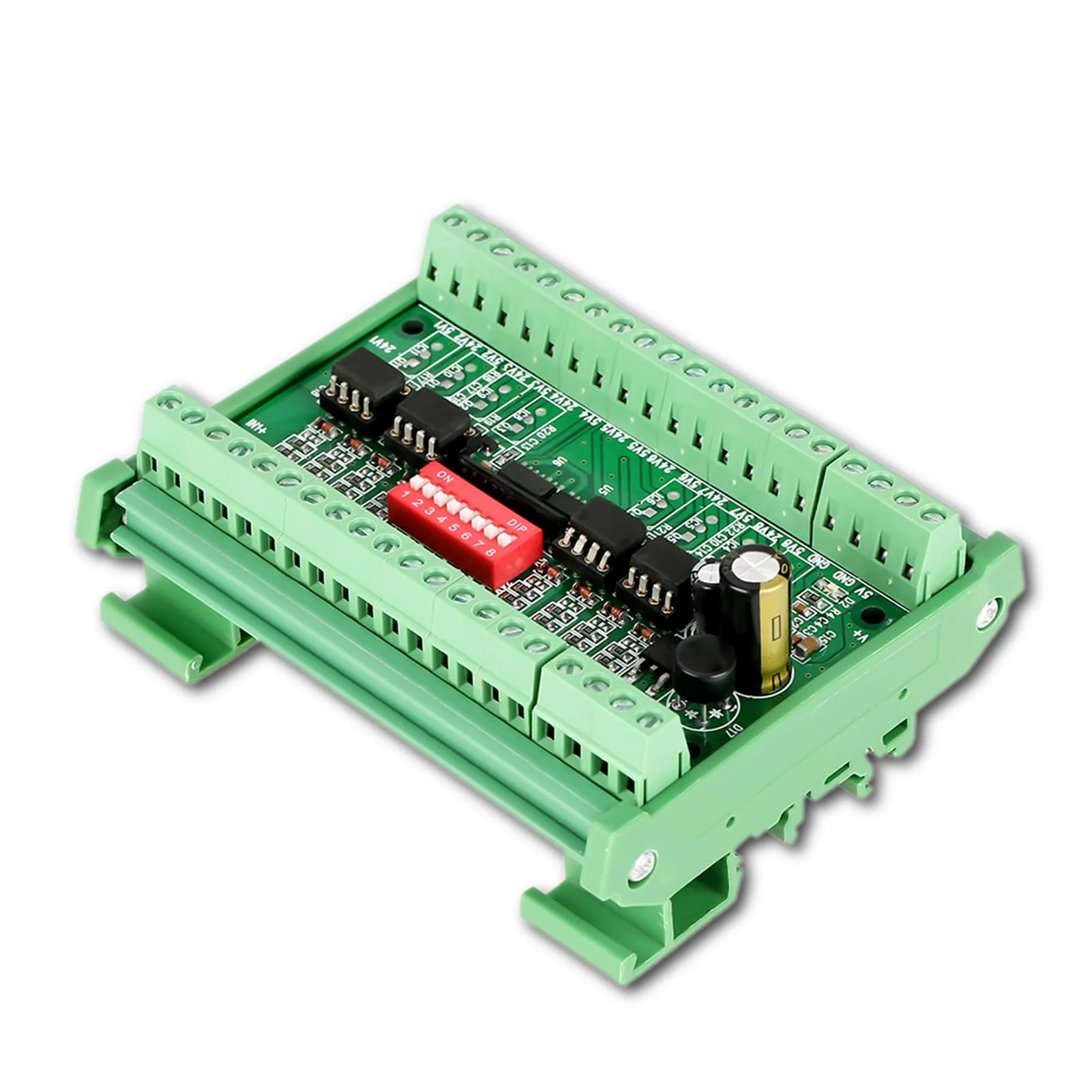24V to 5V Optocoupler Level Changer 8 Channel 24V to 5V Npn Pnp Converter, 5V-24V Logic Level Converter, 1 Piece Przemysł i nauka, #819