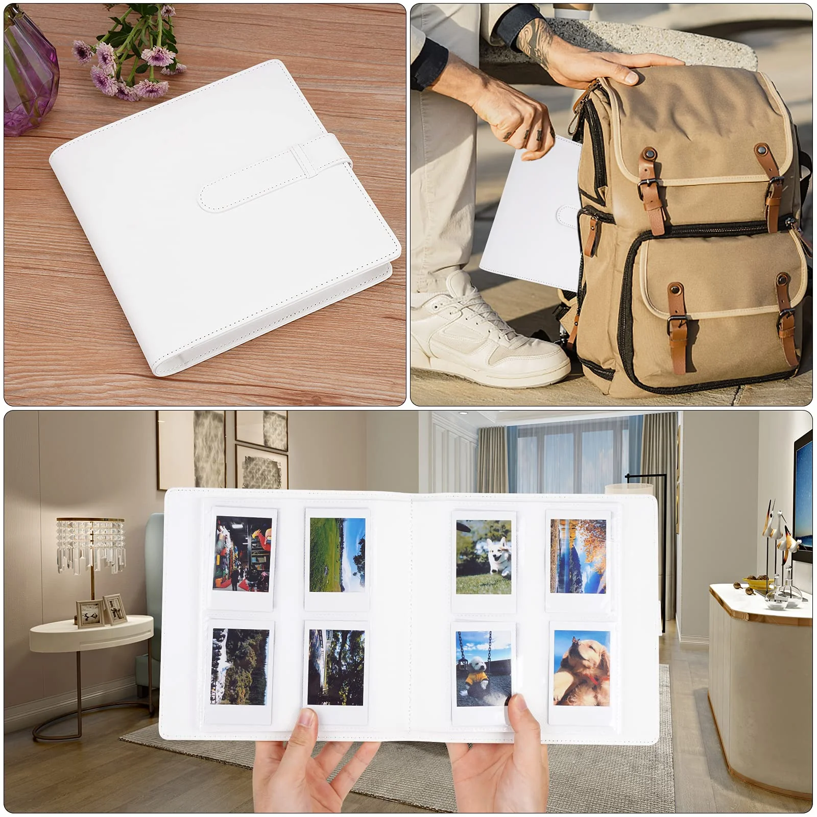 256 Pockets Mini Photo Album for Fujifilm Instax Mini 12/Mini 11/Mini 9 /Mini 40/Mini 99 Instant Camera, For Polaroid Snap/PIC-300/Z2300/ SocialMatic Instant Cameras & Zip Instant Printer (Ice White) - Image 7