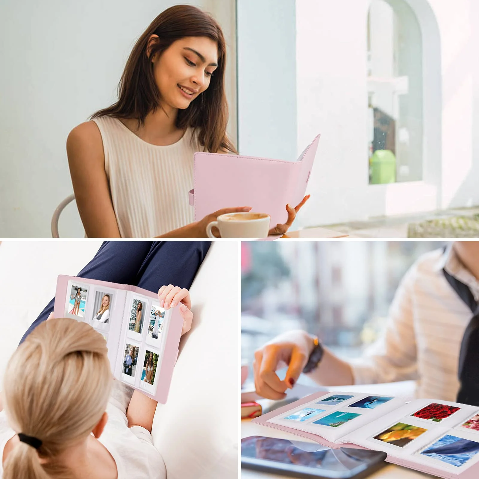 256 Pockets Photo Album for Fujifilm Instax Mini LiPlay 12 11 9 8 40 Evo 7S Instant Camera/Mini Link Printer, Polaroid Snap Touch PIC-300 Z2300 Mint Zip Instant Camera Printer(Baby Pink) - Image 6